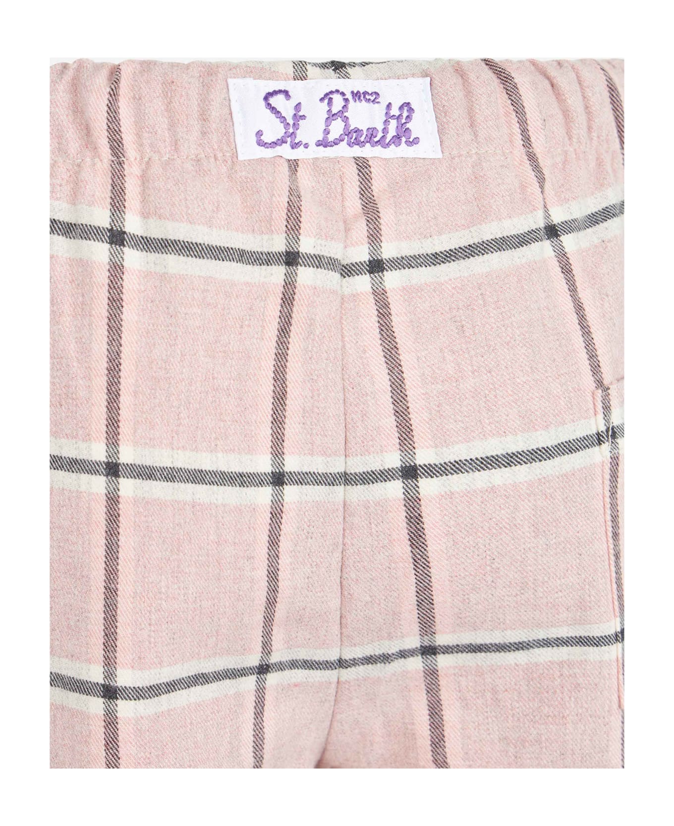 MC2 Saint Barth Kid Pajama Pants With Tartan Print