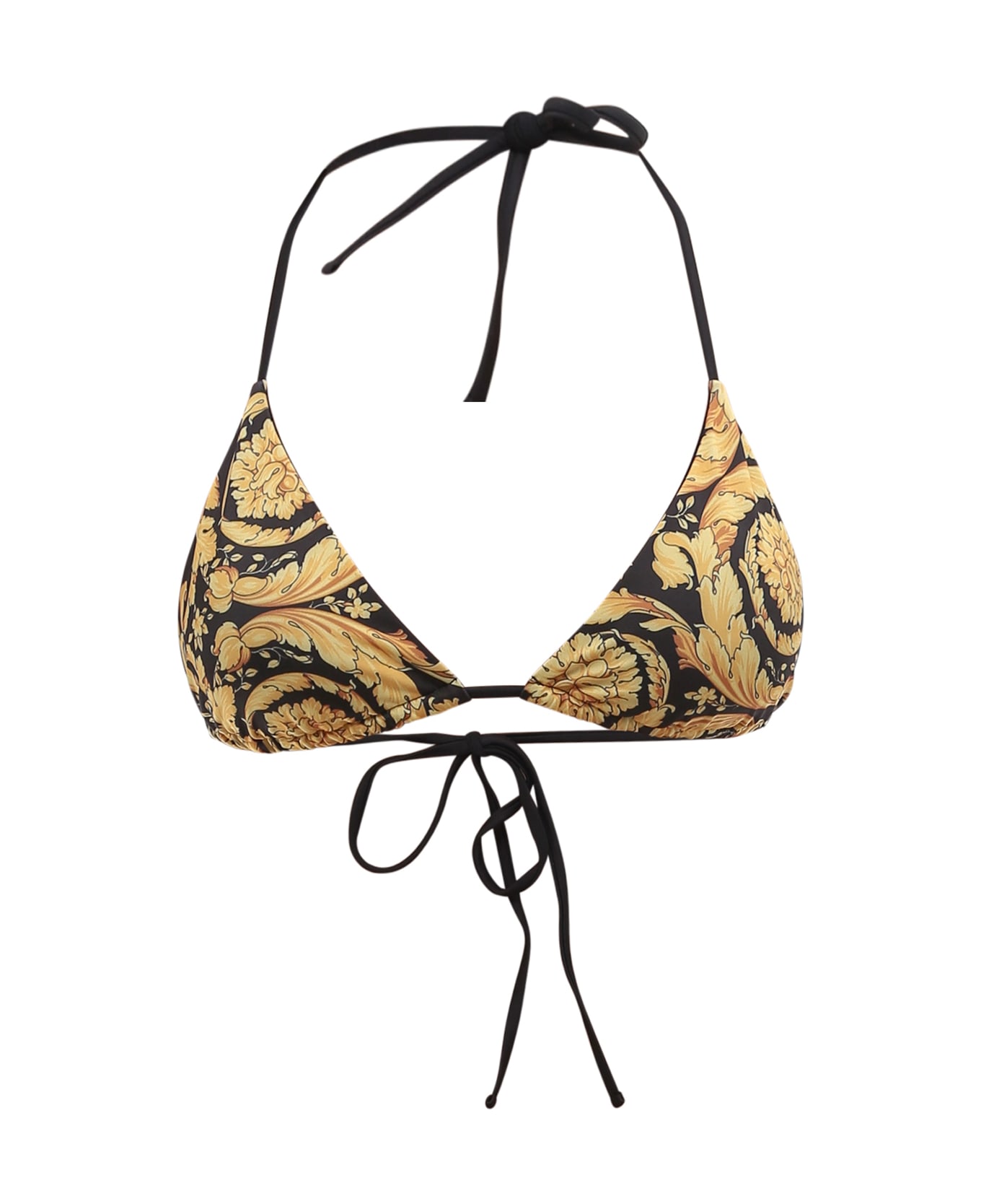 Versace 'barocco' Bikini Top - Black  