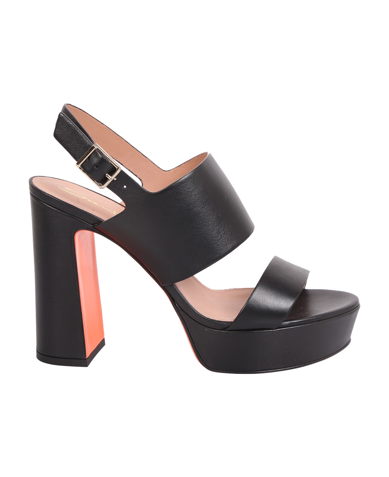 Santoni Platform-sole Sandals - Black