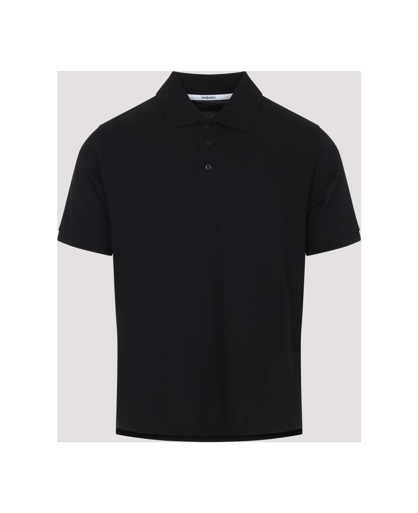 Saint Laurent Cotton Polo - Noir