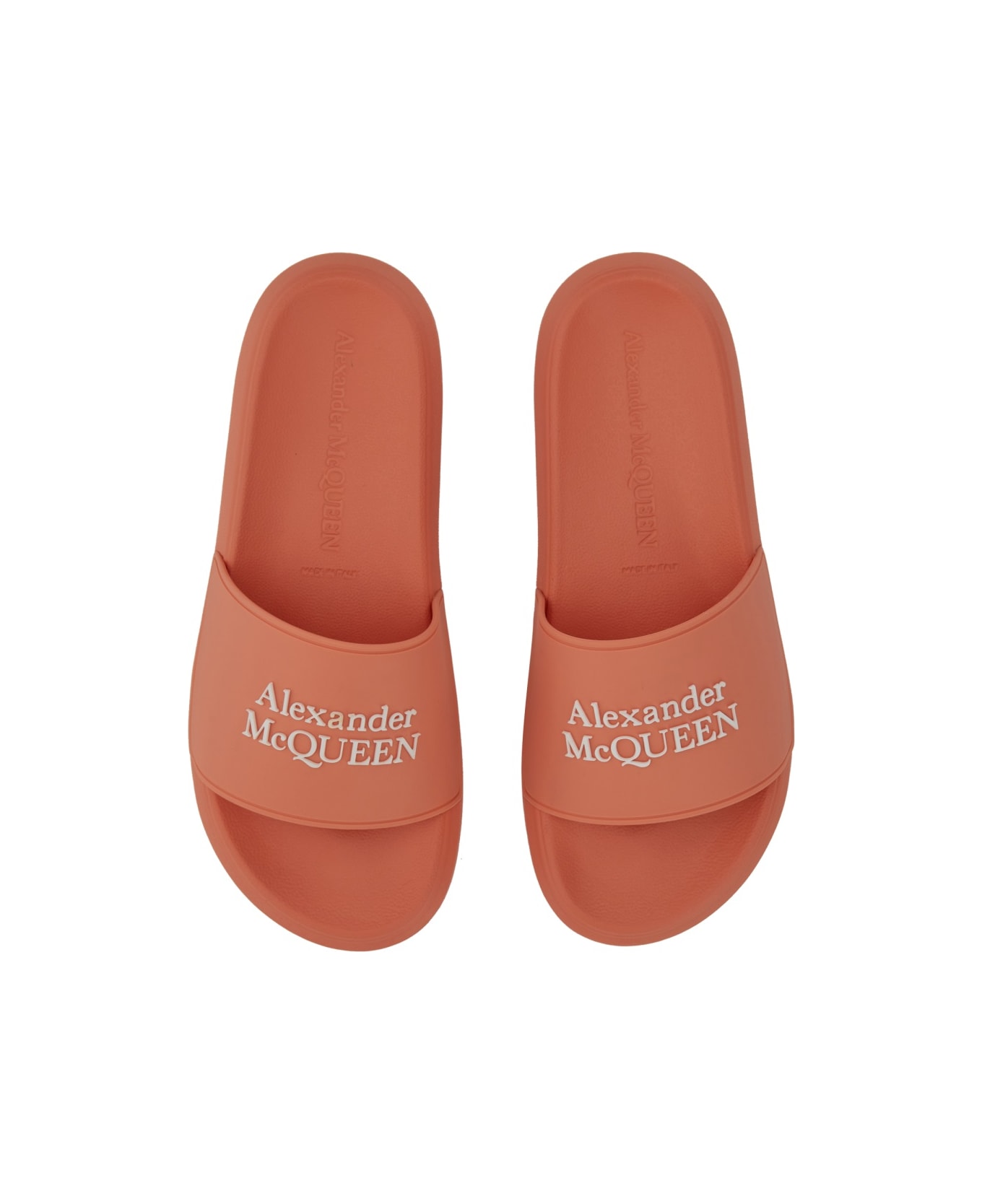 Alexander McQueen Sandal With Logo - ORANGE