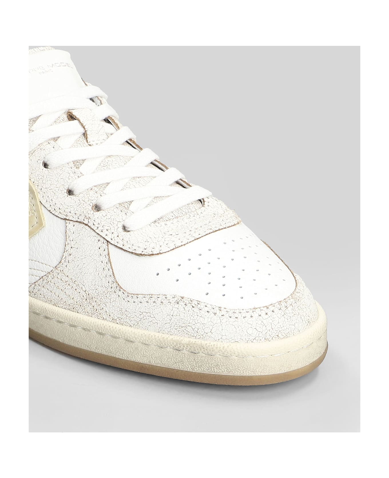 Philippe Model Pgal Low Sneakers In White Leather - white