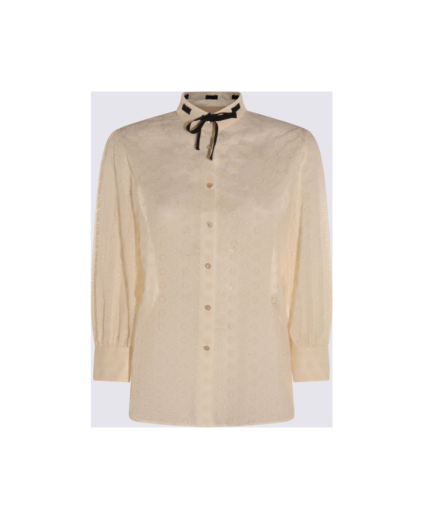 Valentino White Cotton Shirt - Ivory