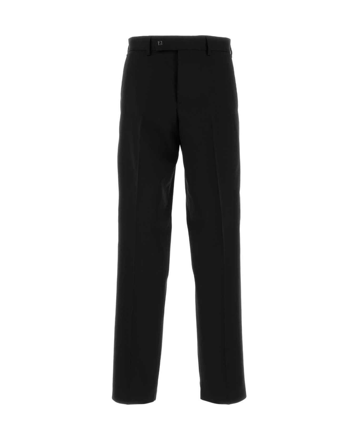 Fendi Black Wool Pant - Black