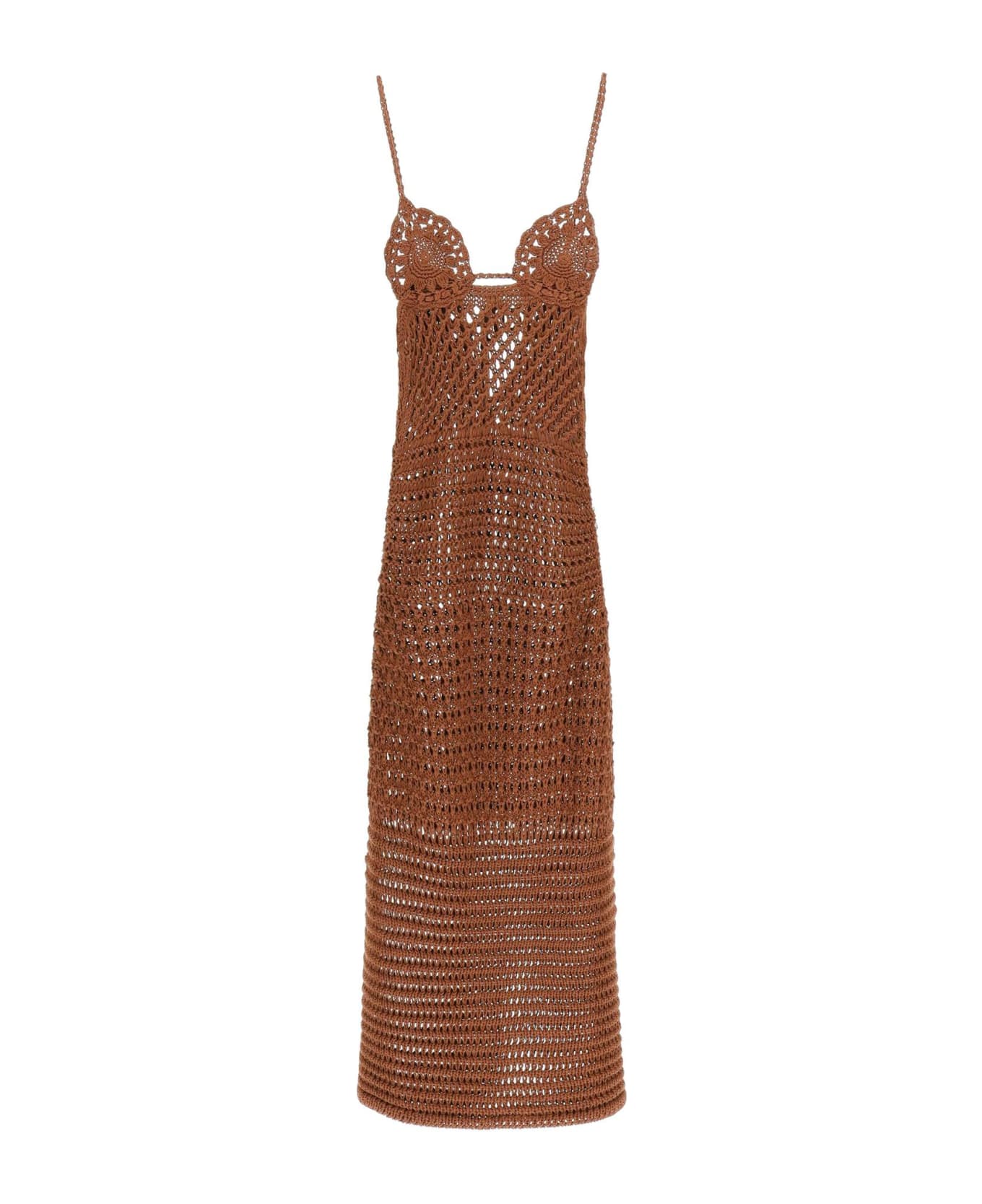 Alanui 'mother Nature' Crochet Dress - DARK BROWN (Brown)