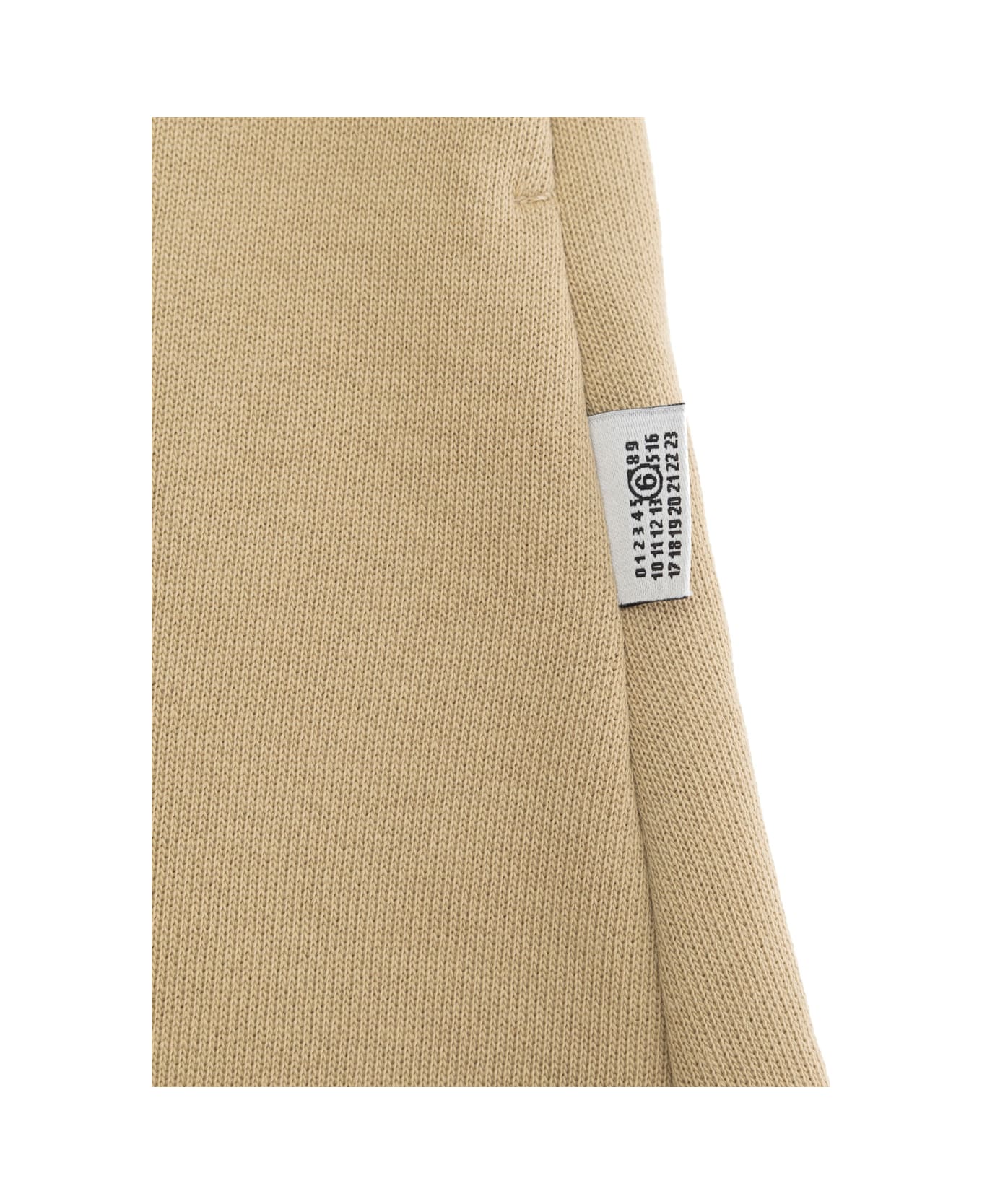 MM6 Maison Margiela Beige Pants With Elastic Waist In Cotton Boy - Brown