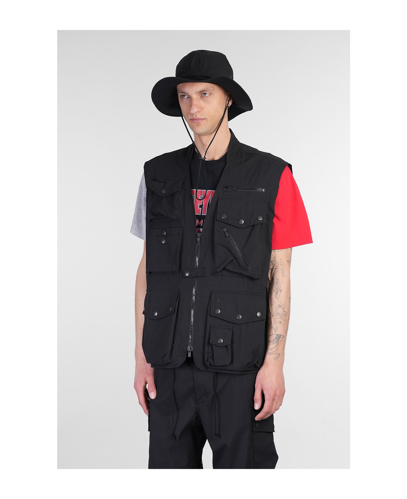 Needles Vest In Black Cotton - black