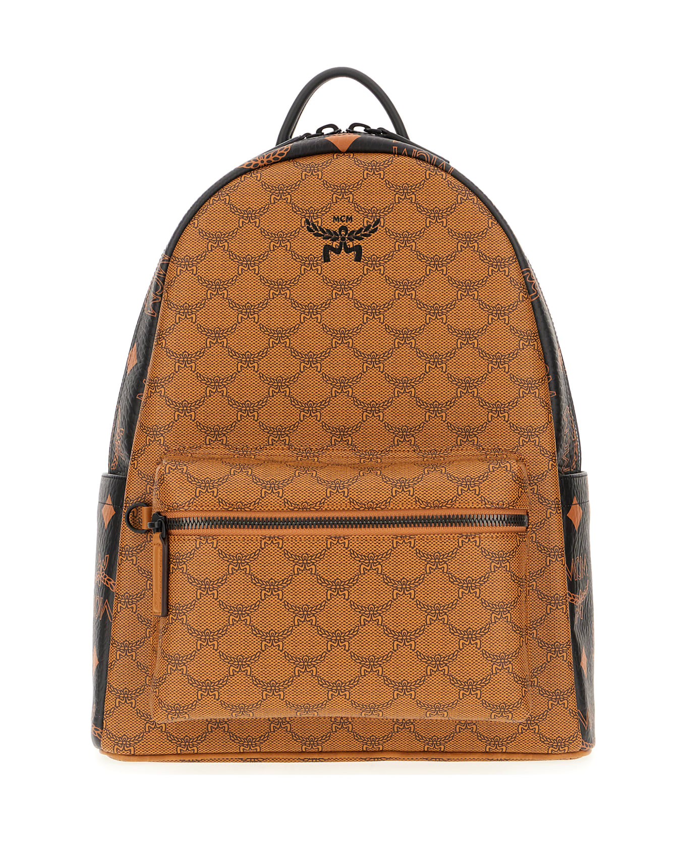 MCM Printed Synthetic Leather Backpack - Cognac