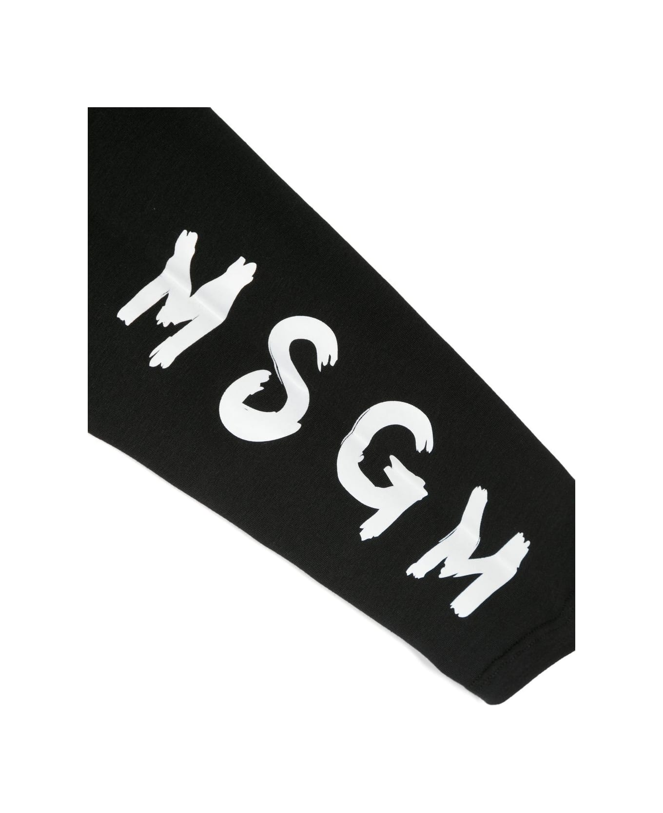 MSGM Leggings With Print - Black
