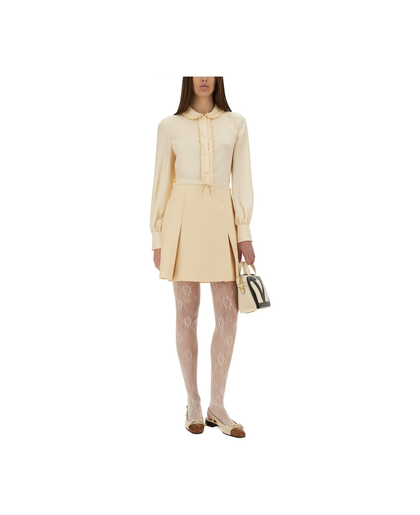 'toute La V' Silk Jacquard Shirt - Thumbnail 3