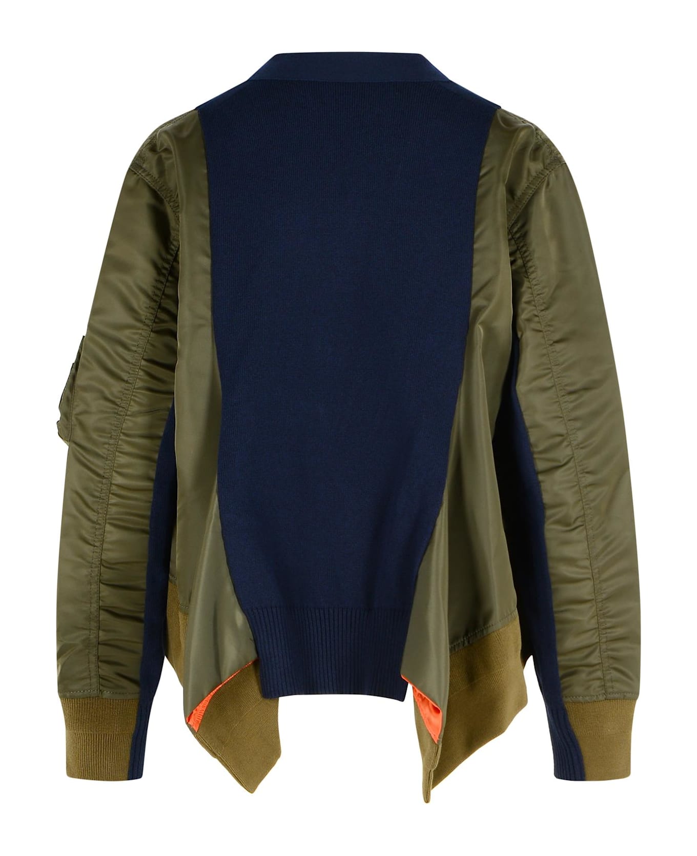 Sacai Green Cotton Blend Jacket - Verde