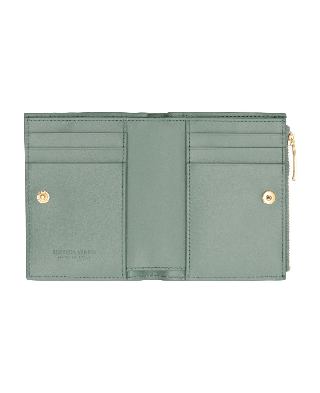 Bottega Veneta Intrecciato Bi-fold Wallet - green 財布