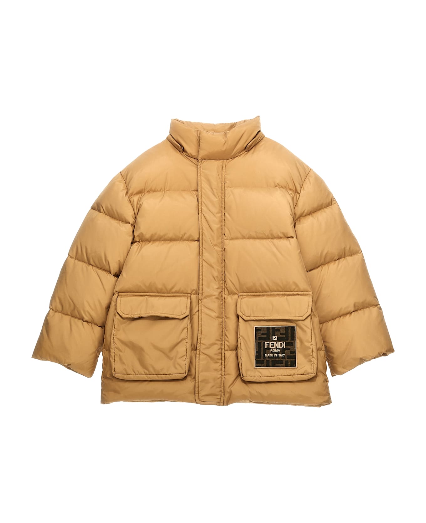 Fendi 'fendi Roma' Down Jacket - Beige