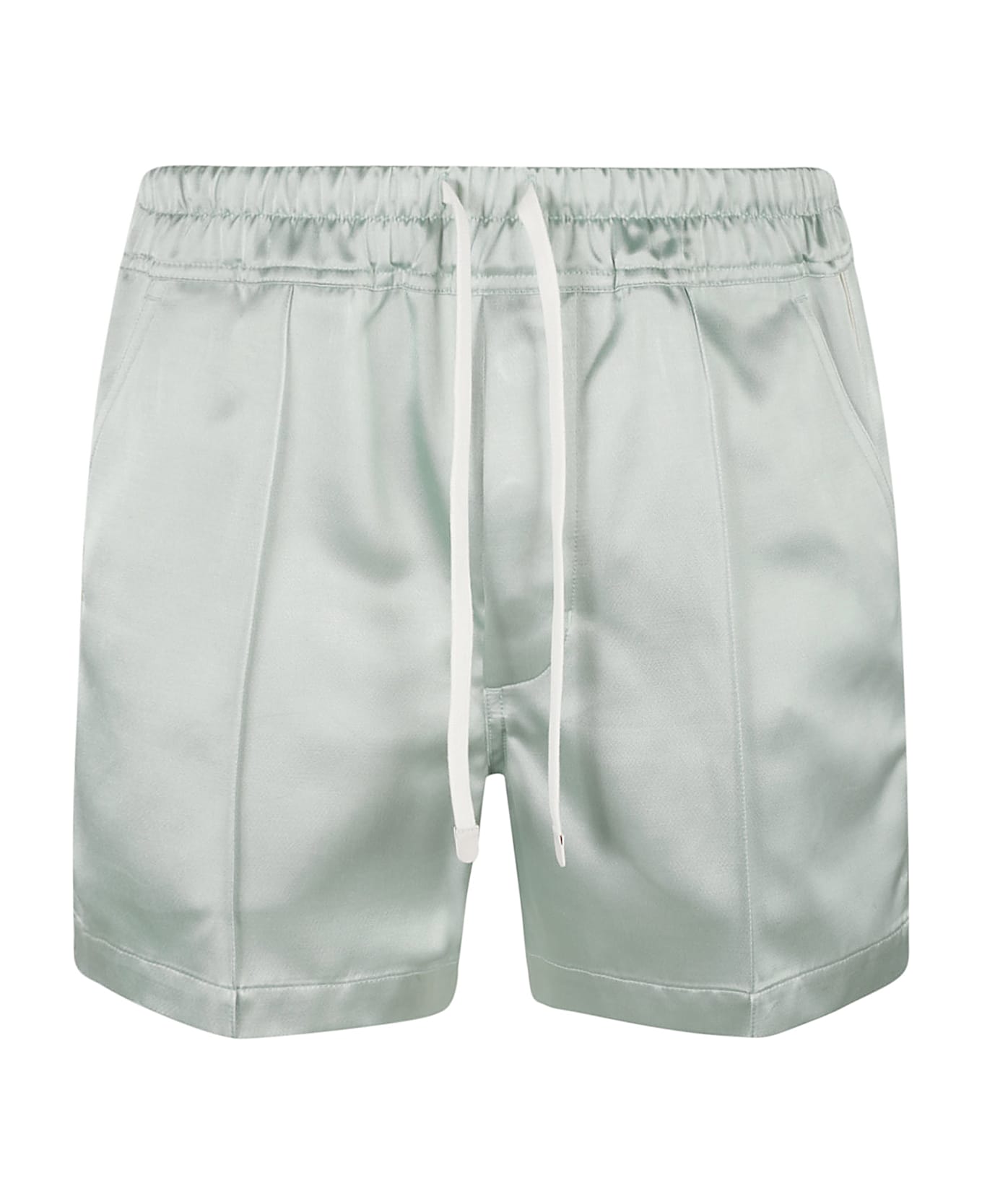 Tom Ford Piping Embellished Shiny Shorts - Jade/White