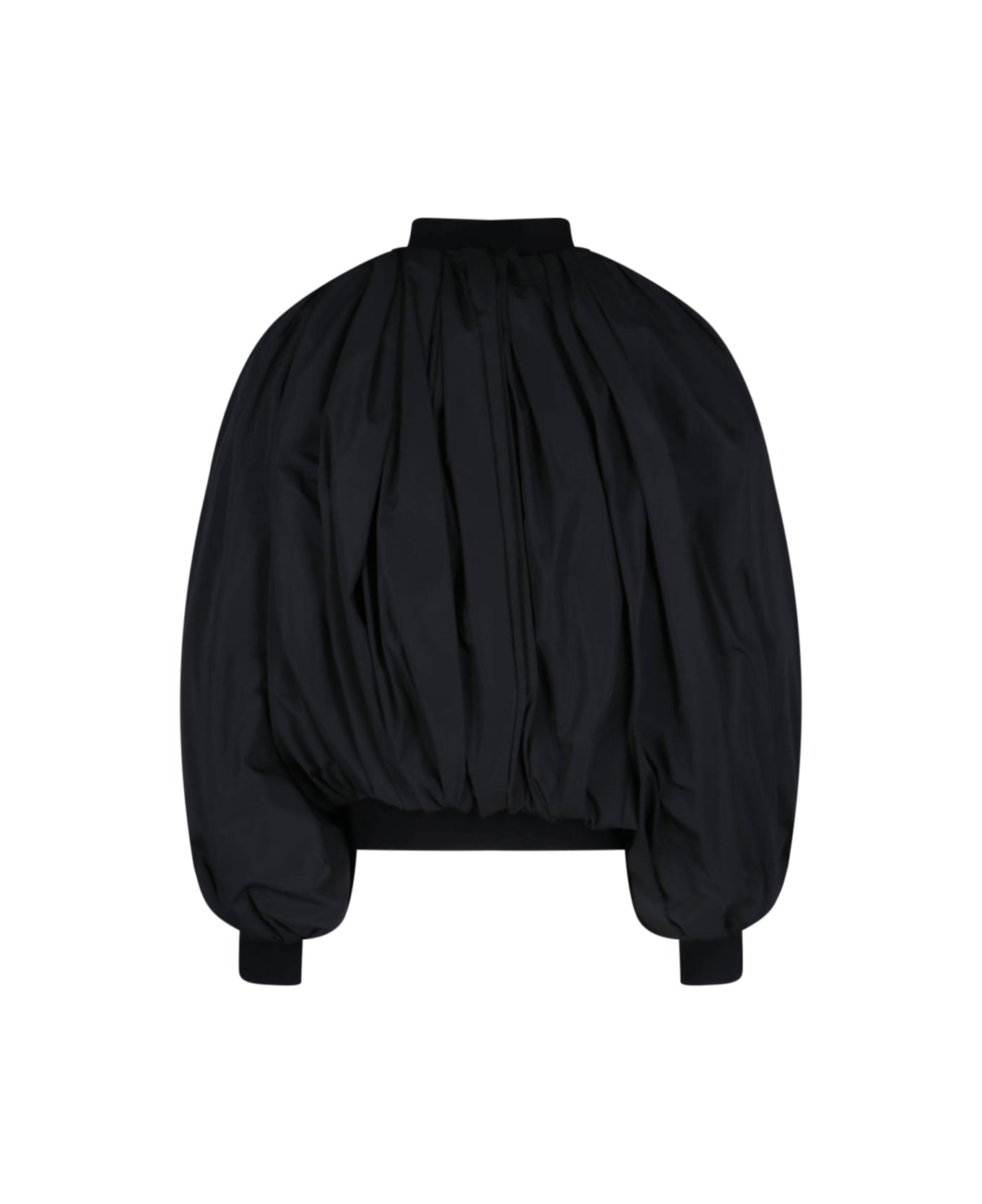 Balenciaga Draped Bomber Jacket - Black