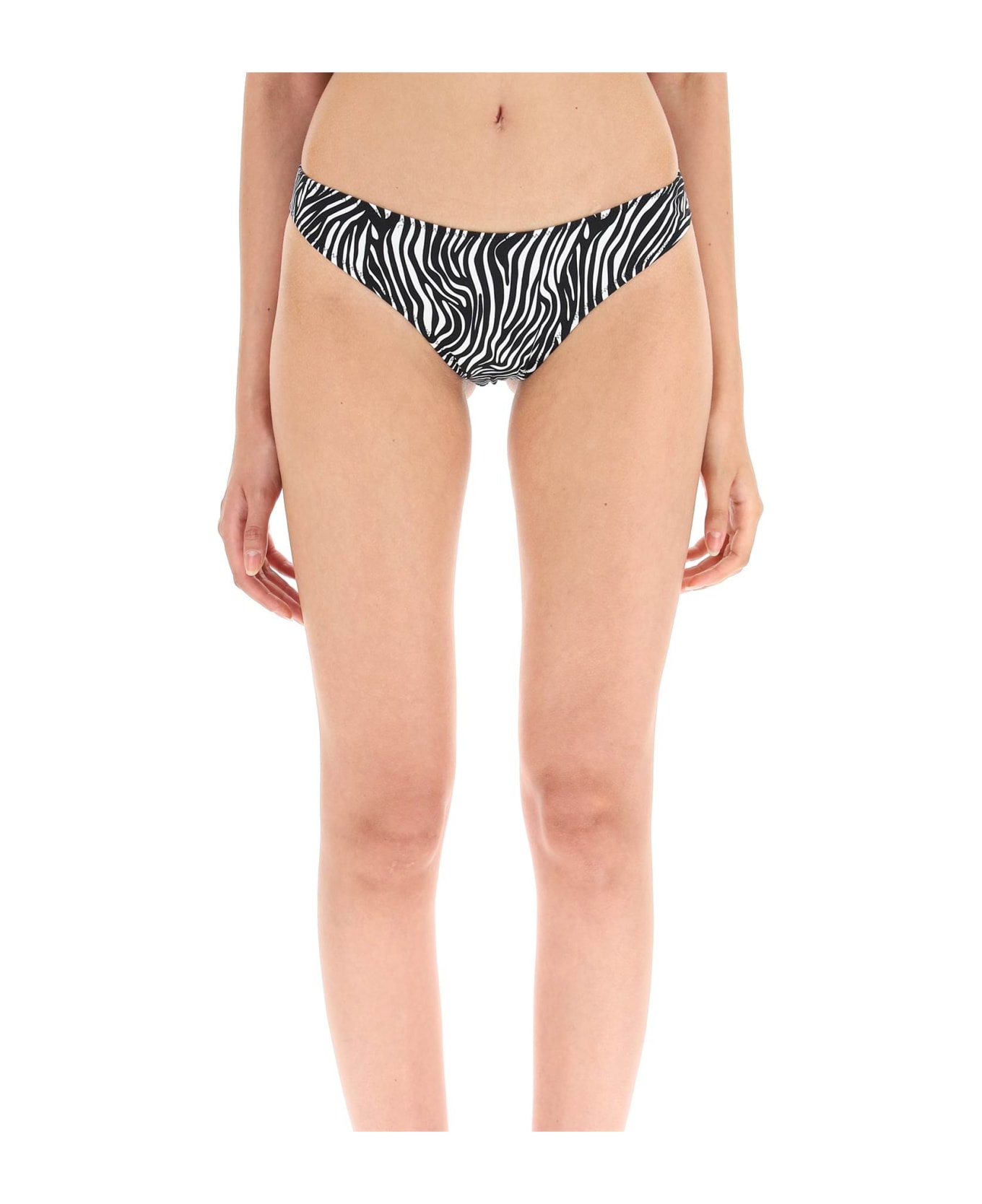 Tropic of C Curve Bikini Bottom - ZEBRA DRIFTWOOD (White)