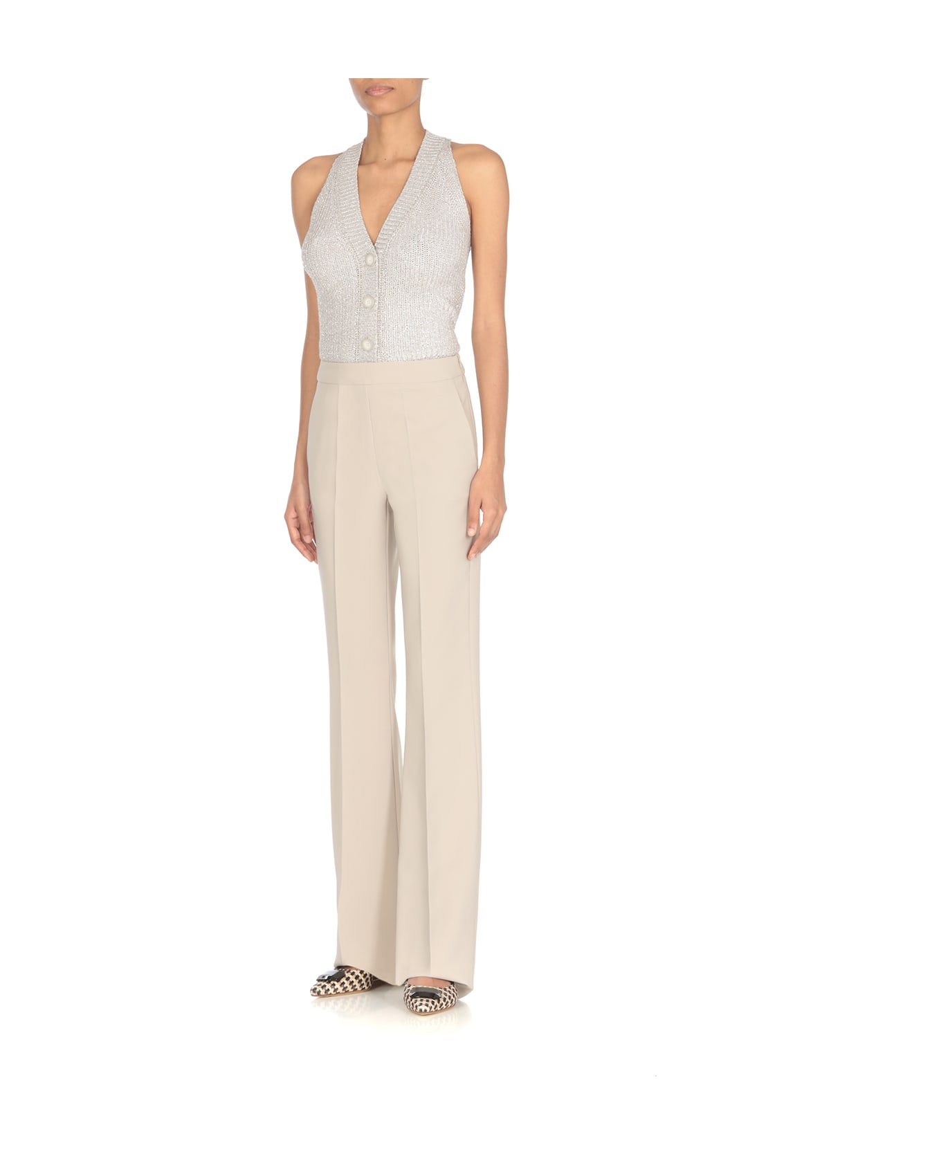 D.Exterior Trousers With Pleats - Beige
