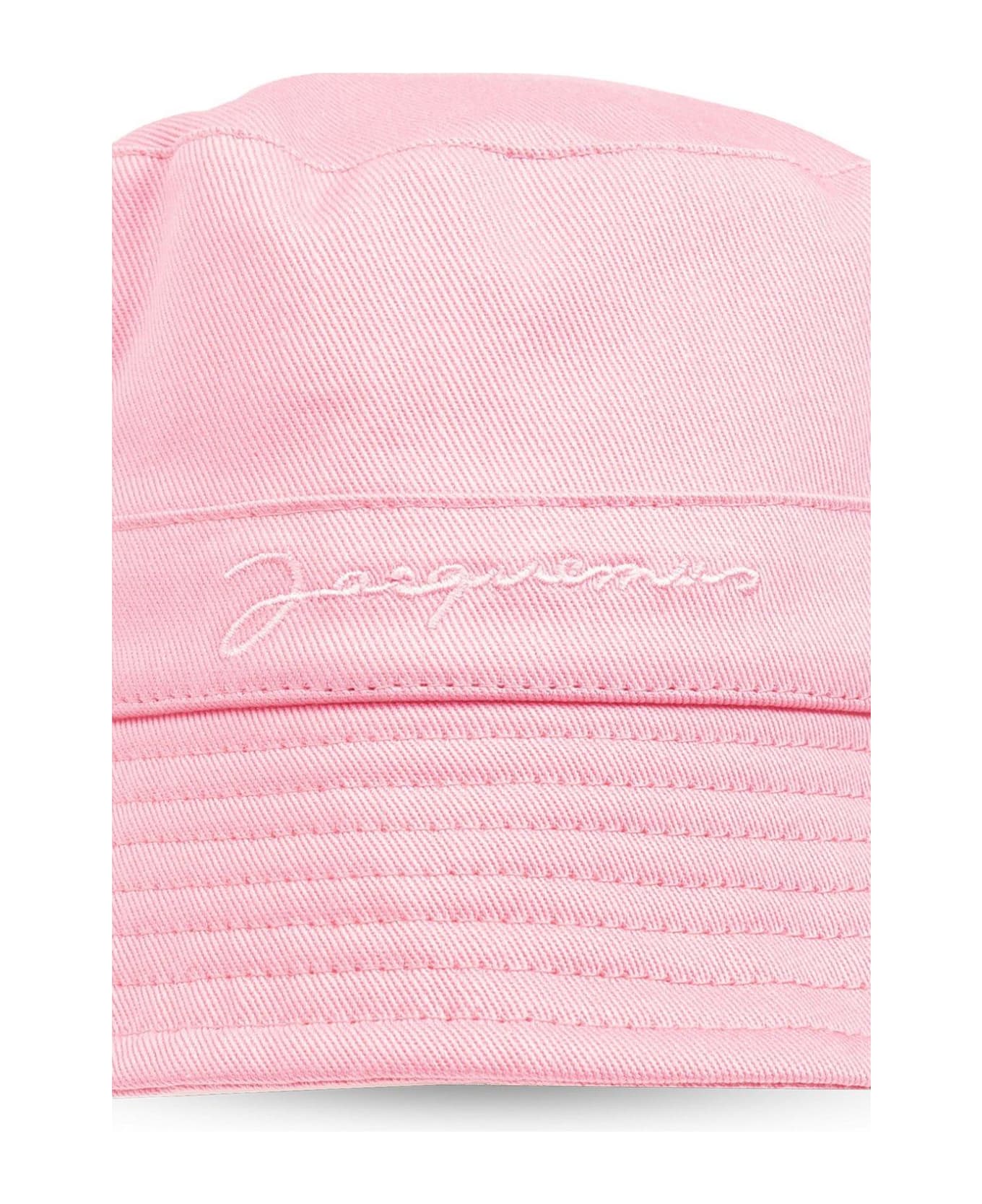 Jacquemus L'enfant Logo Embroidered Narrow Brim Bucket Hat - PINK アクセサリー＆ギフト