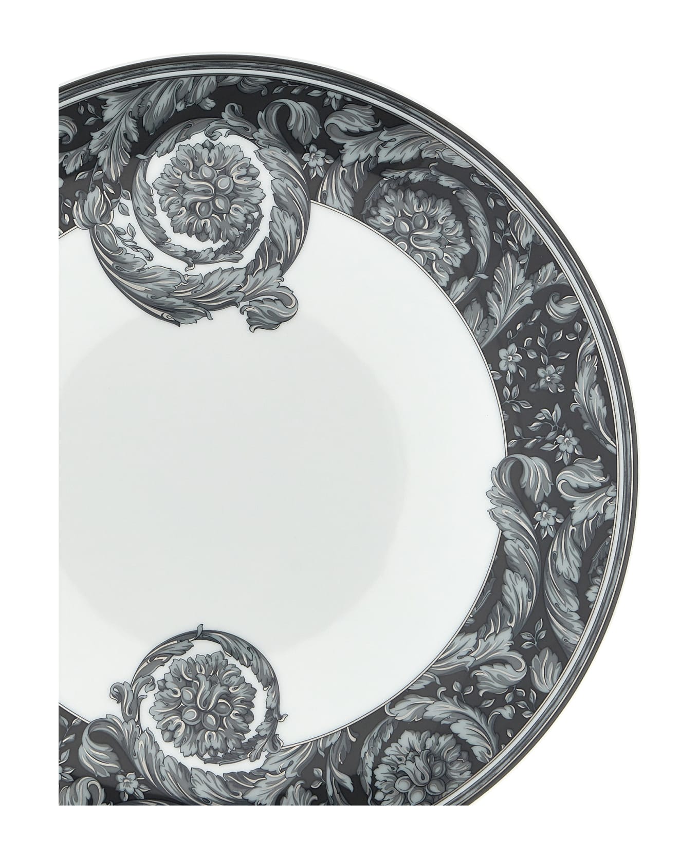 Versace 'barocco Haze' Dinner Plate 28 Cm - Gray