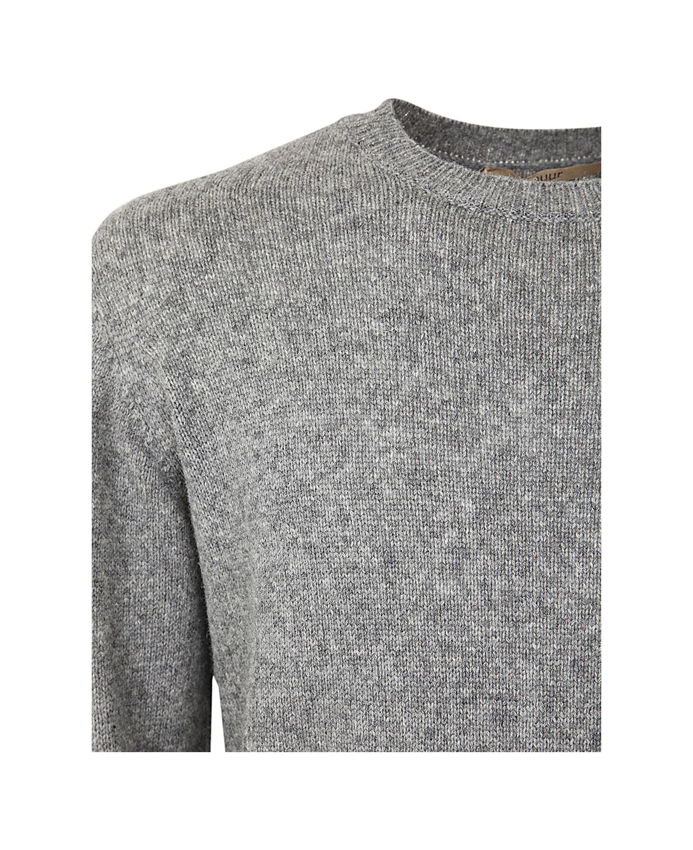 Nuur Long Sleeves Crew Neck Sweater - Grey