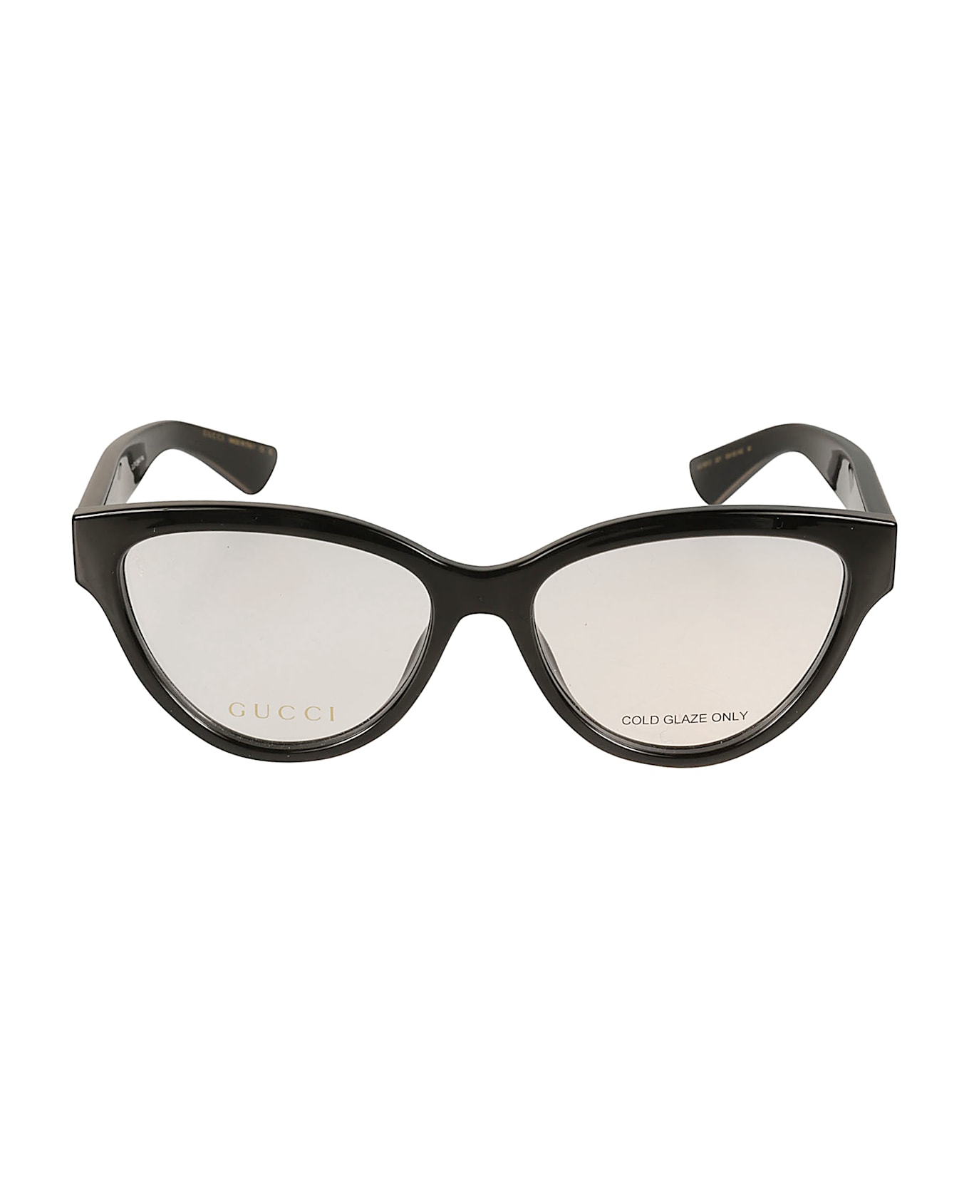 Gucci Eyewear Cat-eye Logo Lens Frame - BLACK-BLACK-TRANSPARENT