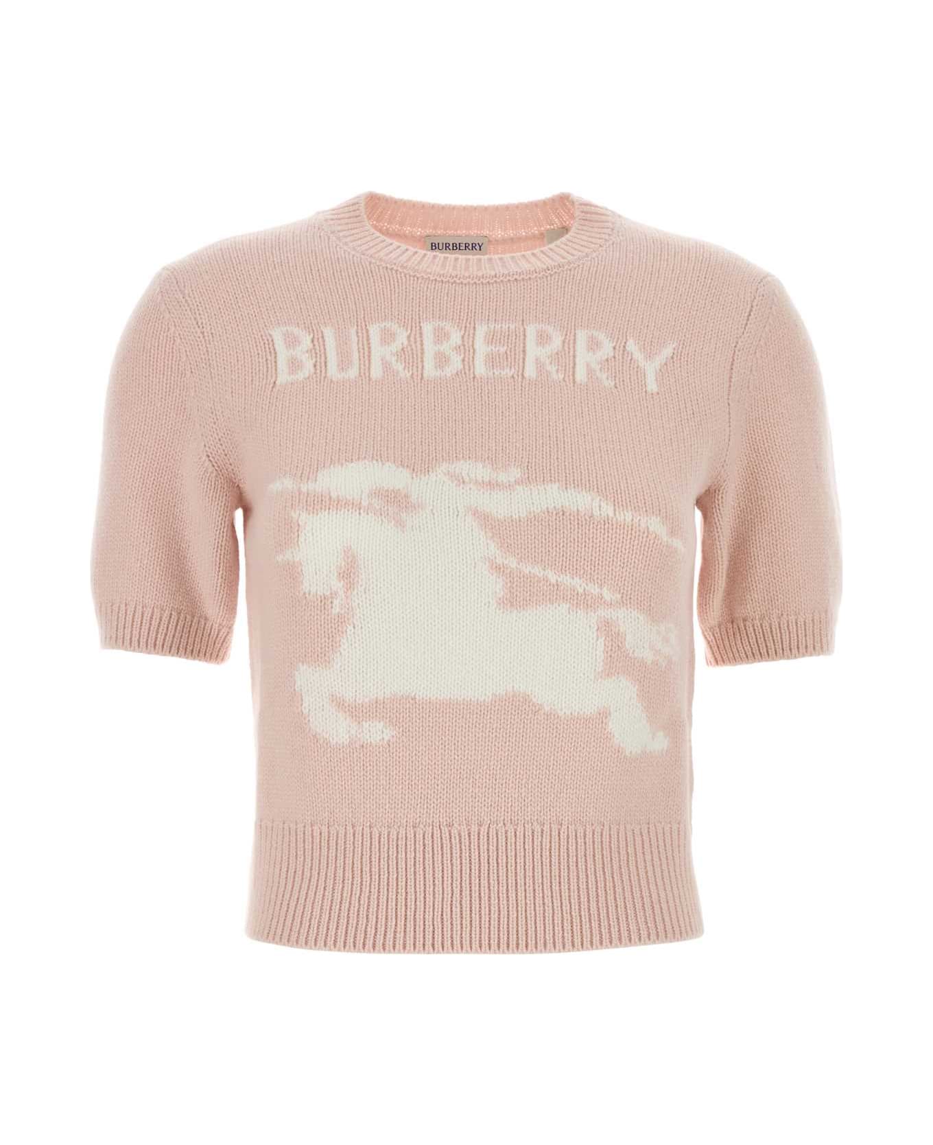 Burberry Pastel Pink Wool Sweater - BOUQUET