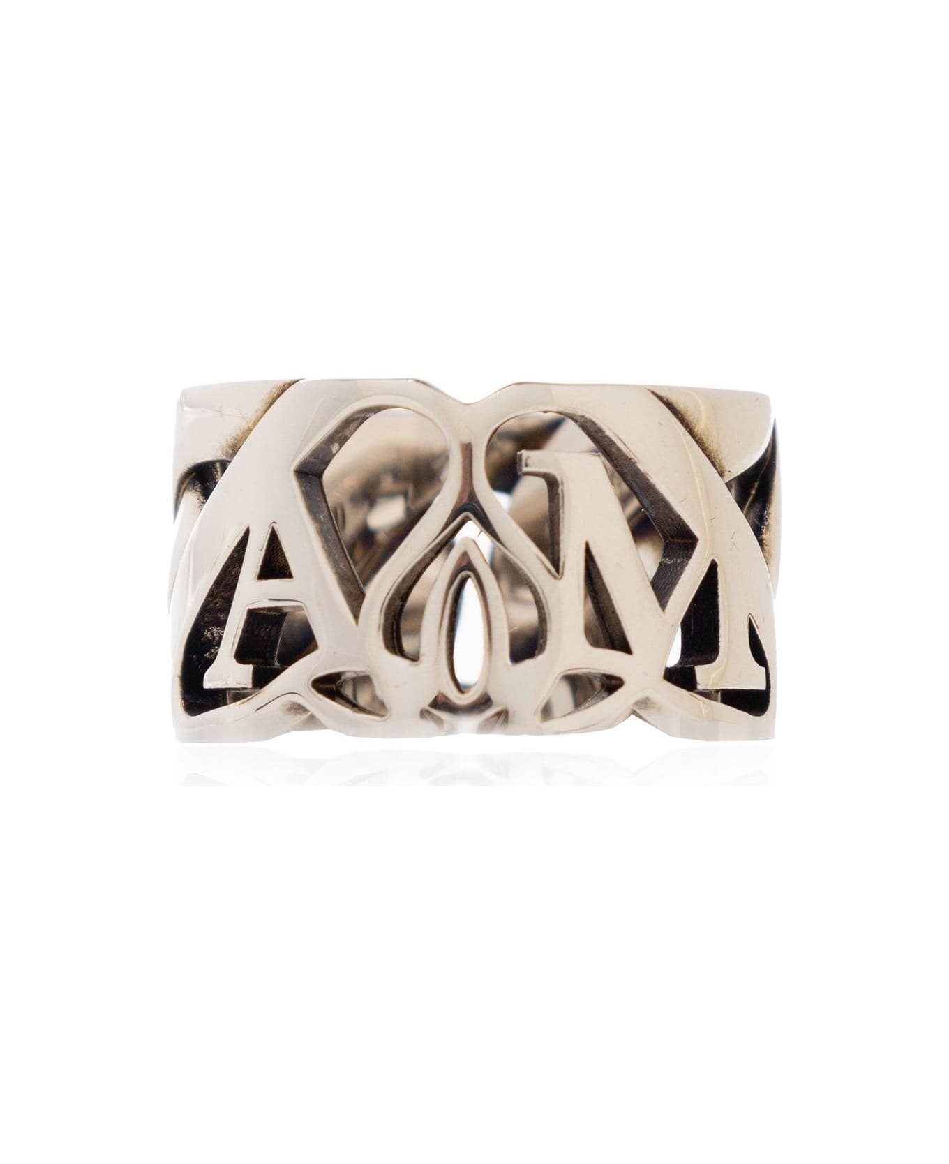 Alexander McQueen Chain-linked Ring - Argento