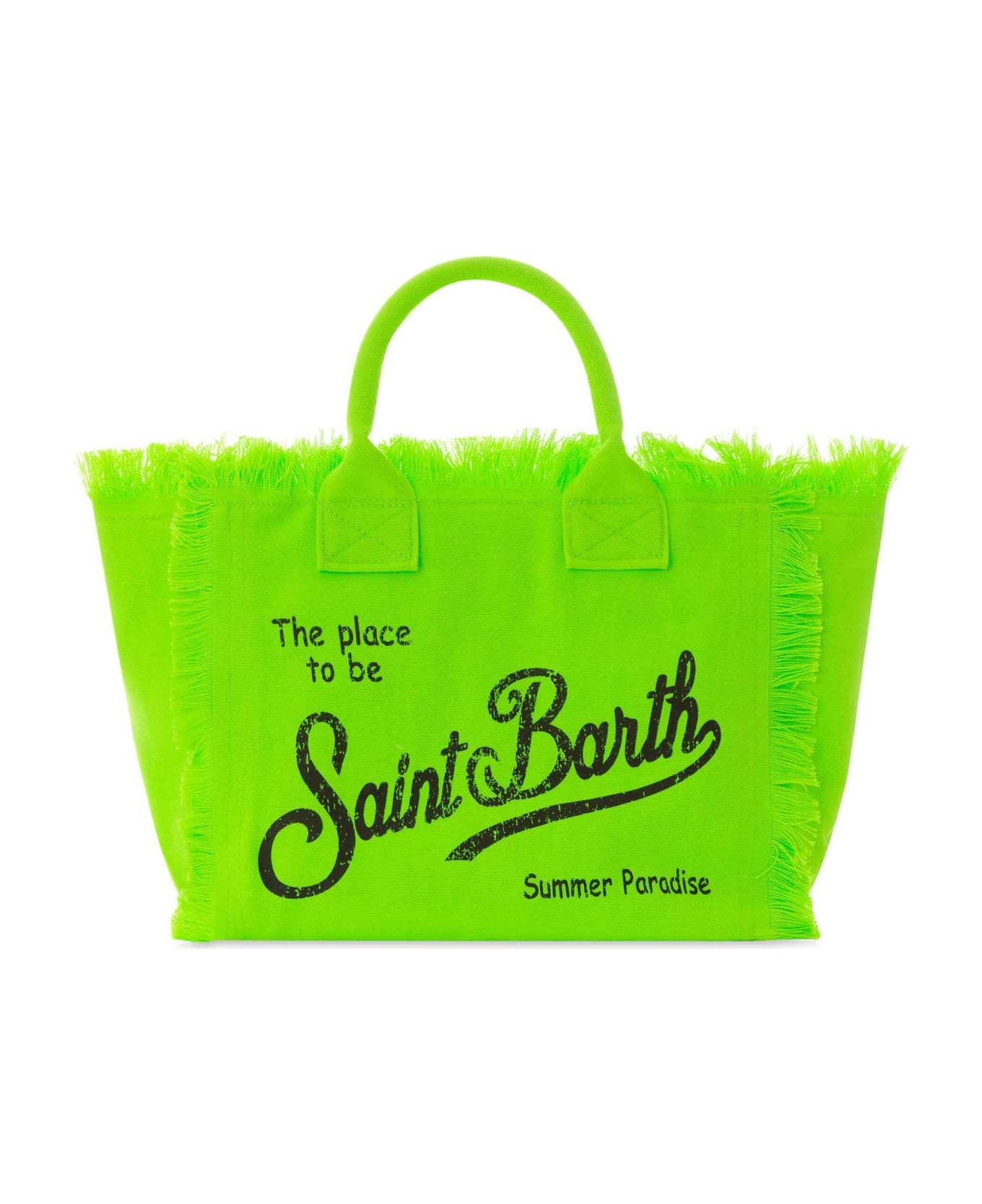 MC2 Saint Barth Colette Fluo Green Cotton Canvas Bag - GREEN