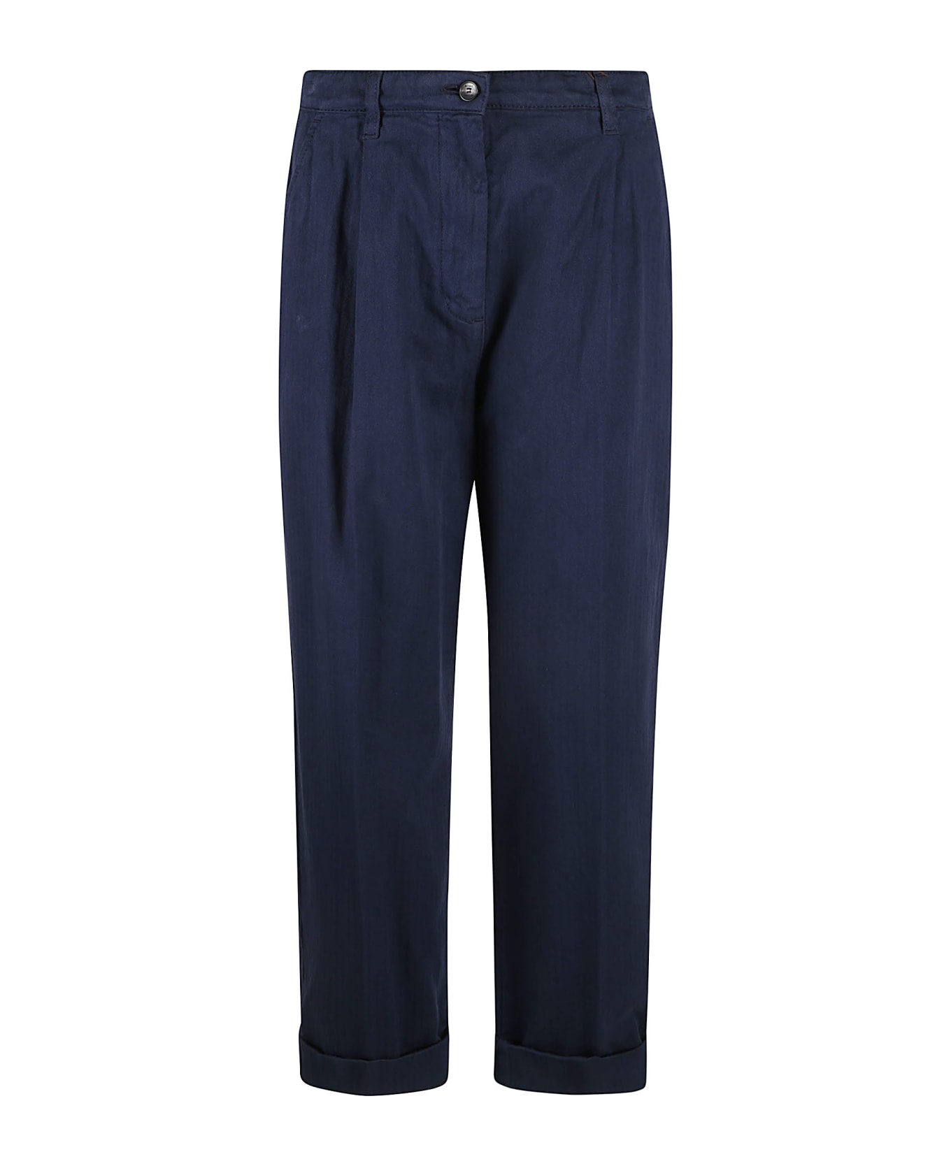 Etro Buttoned Classic Trousers - Blue