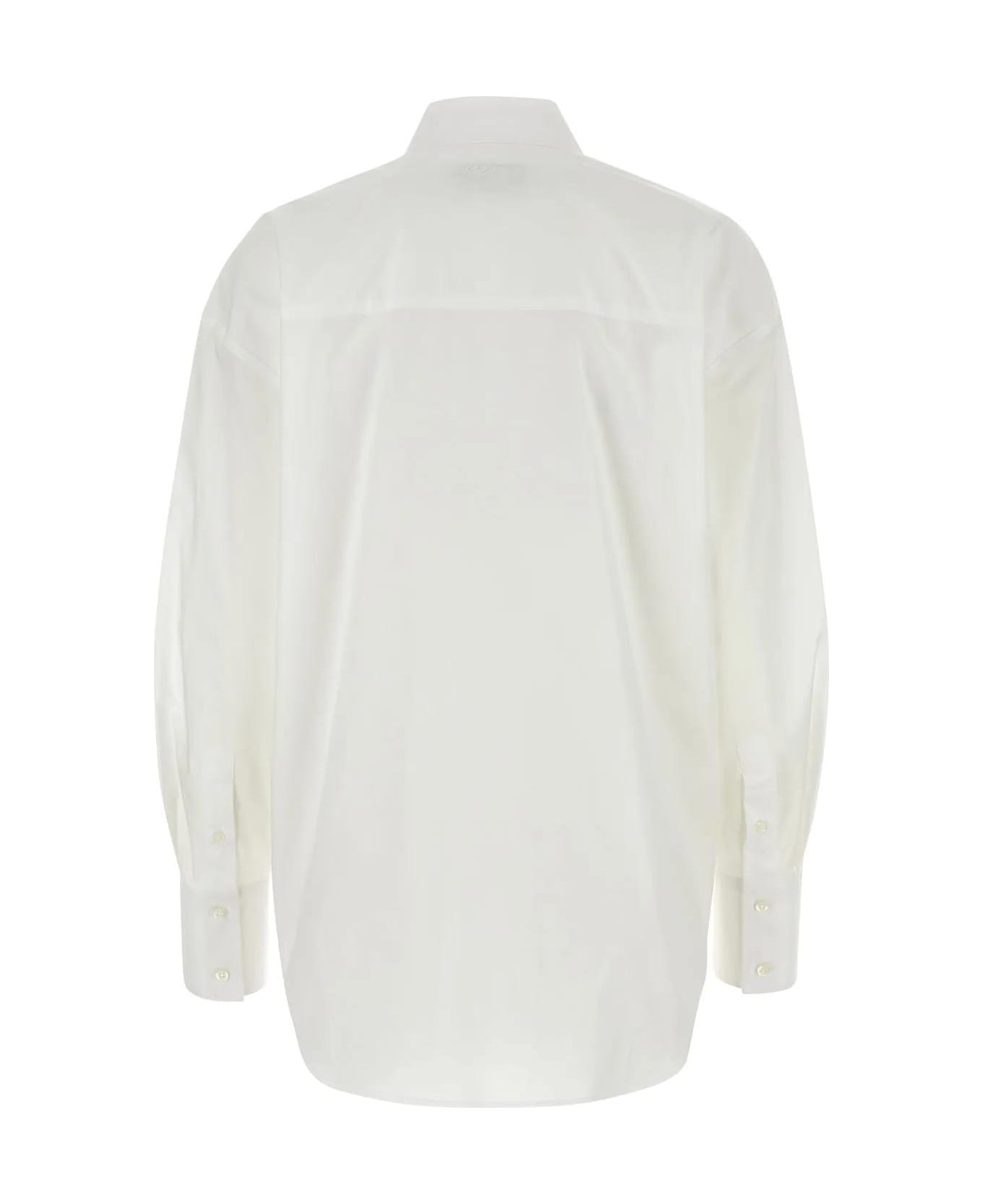 MSGM White Poplin Shirt - White シャツ