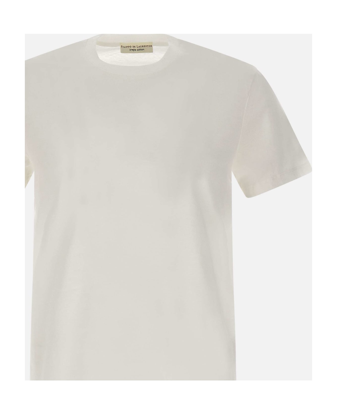 Filippo De Laurentiis Crêpe Cotton T-shirt - WHITE