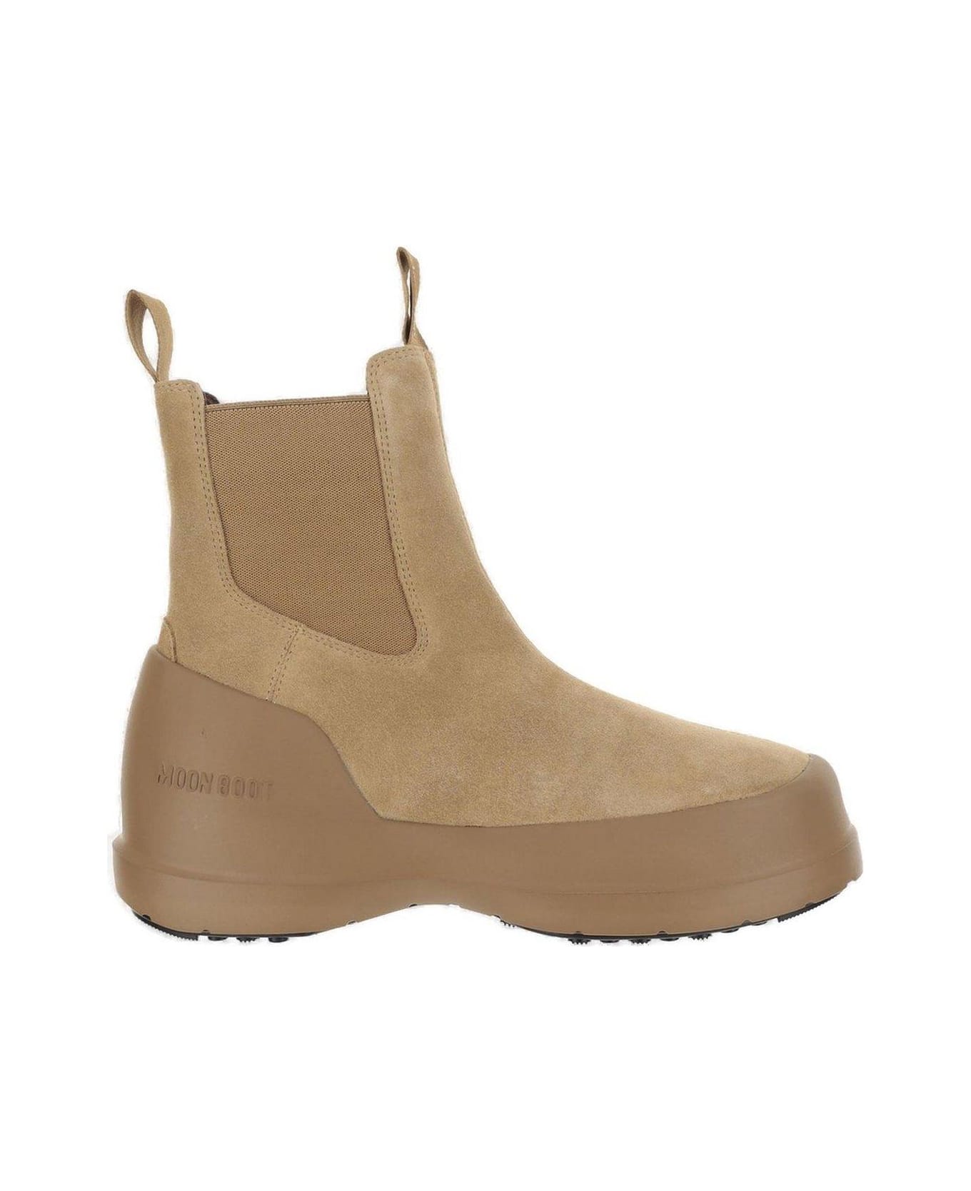 Moon Boot Luna Logo-printed Slip-on Boots - Sand