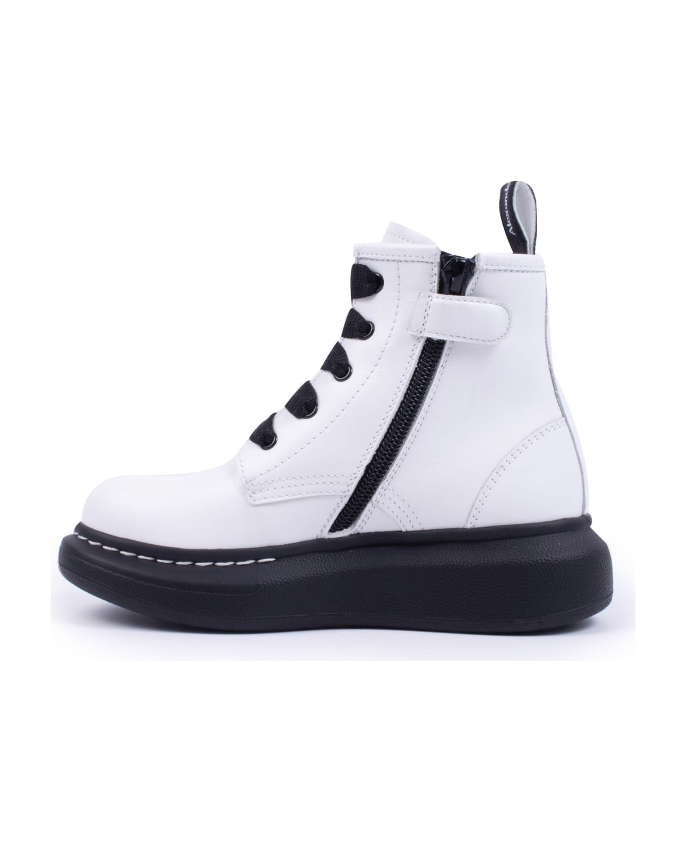 Alexander McQueen Leather Boots - White シューズ
