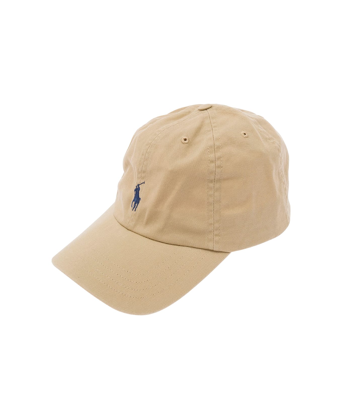 Polo Ralph Lauren Beige Baseball Cap With Pony Embroidery In Cotton Boy - Beige アクセサリー＆ギフト