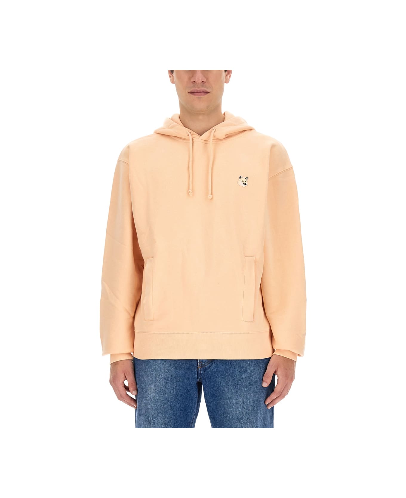 Maison Kitsuné Sweatshirt With Fox Patch - PINK