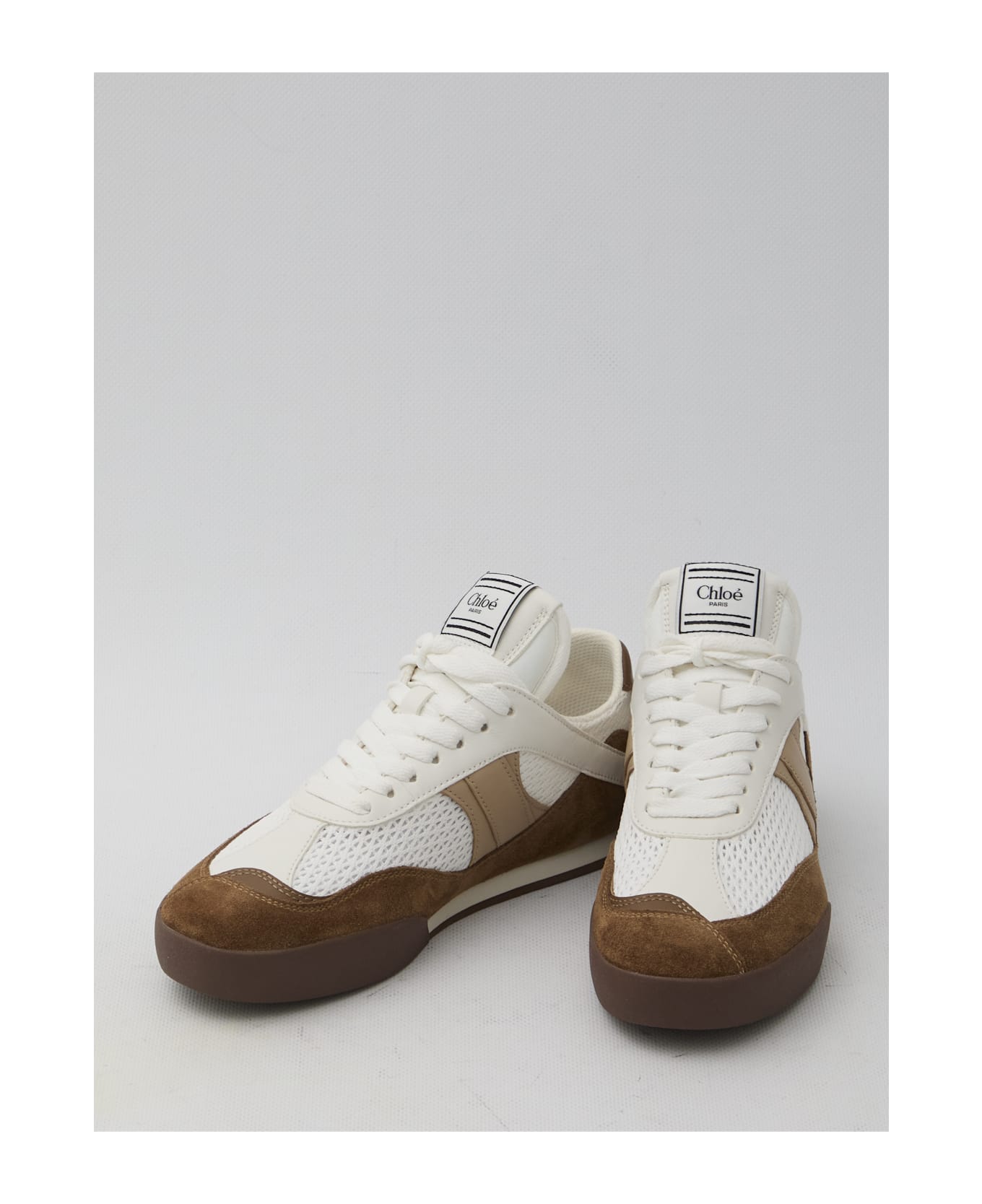 Chloé Kick Sneakers - NATURAL BROWN