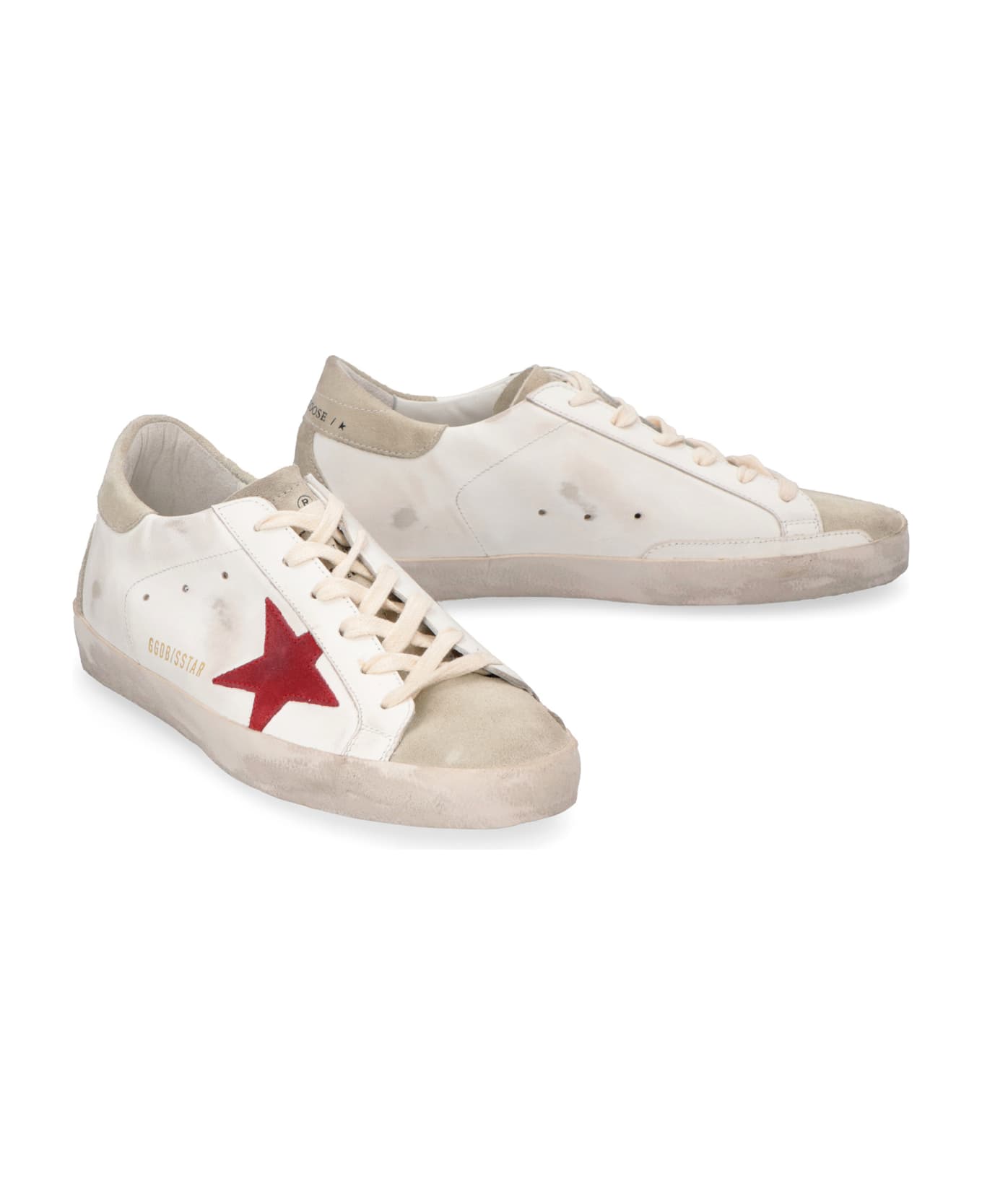 Golden Goose Superstar Leather Low-top Sneakers - Rosso