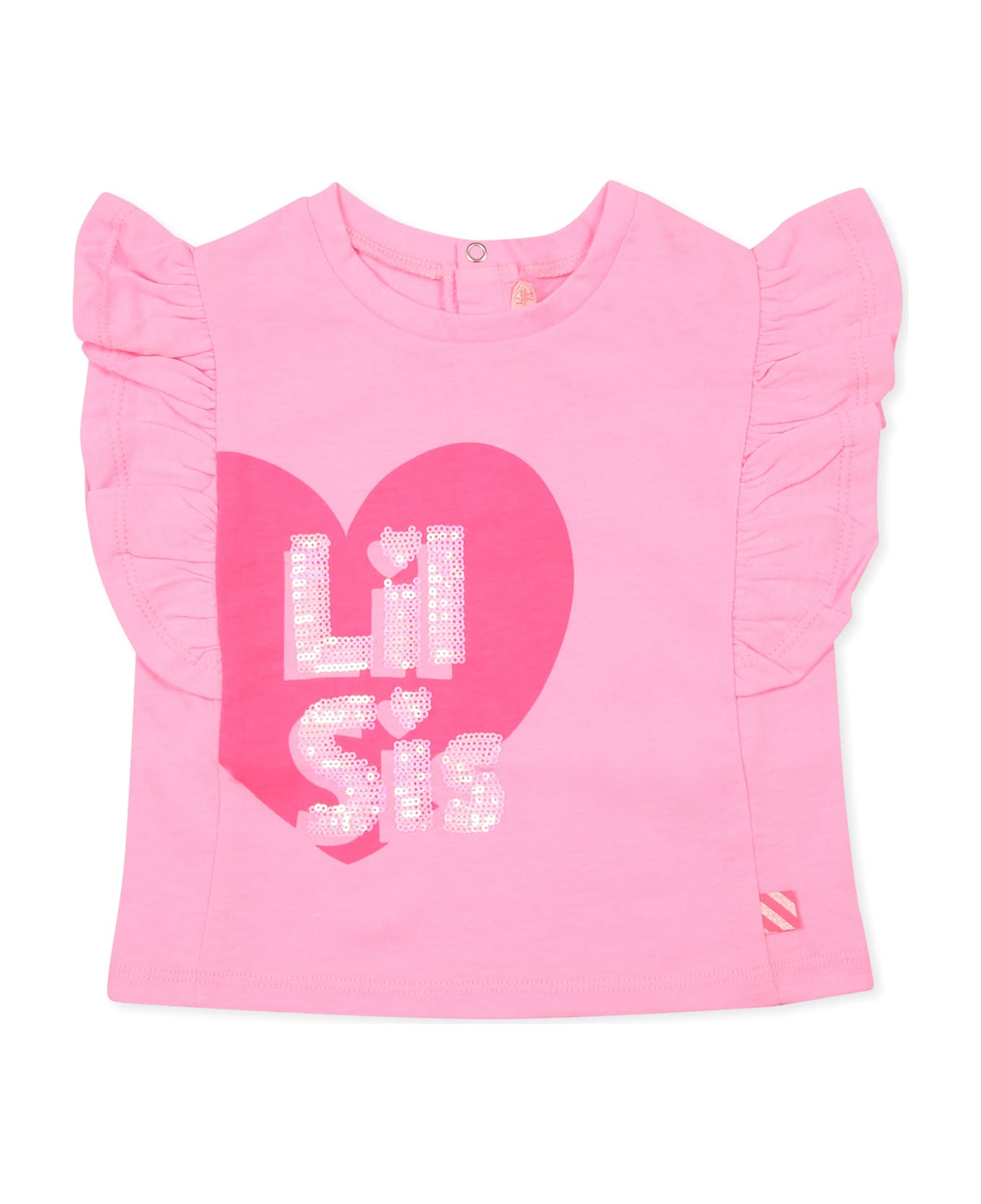 Billieblush Pink T-shirt For Baby Girl With Heart - Pink