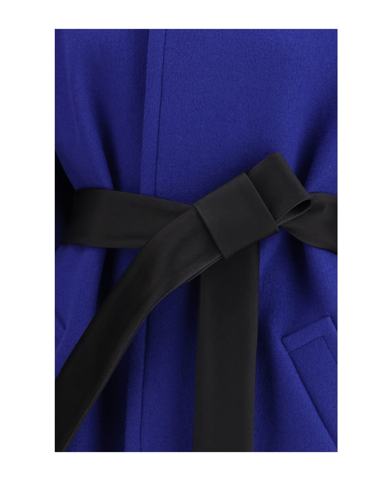 Saint Laurent Wool Boxy Belted Coat