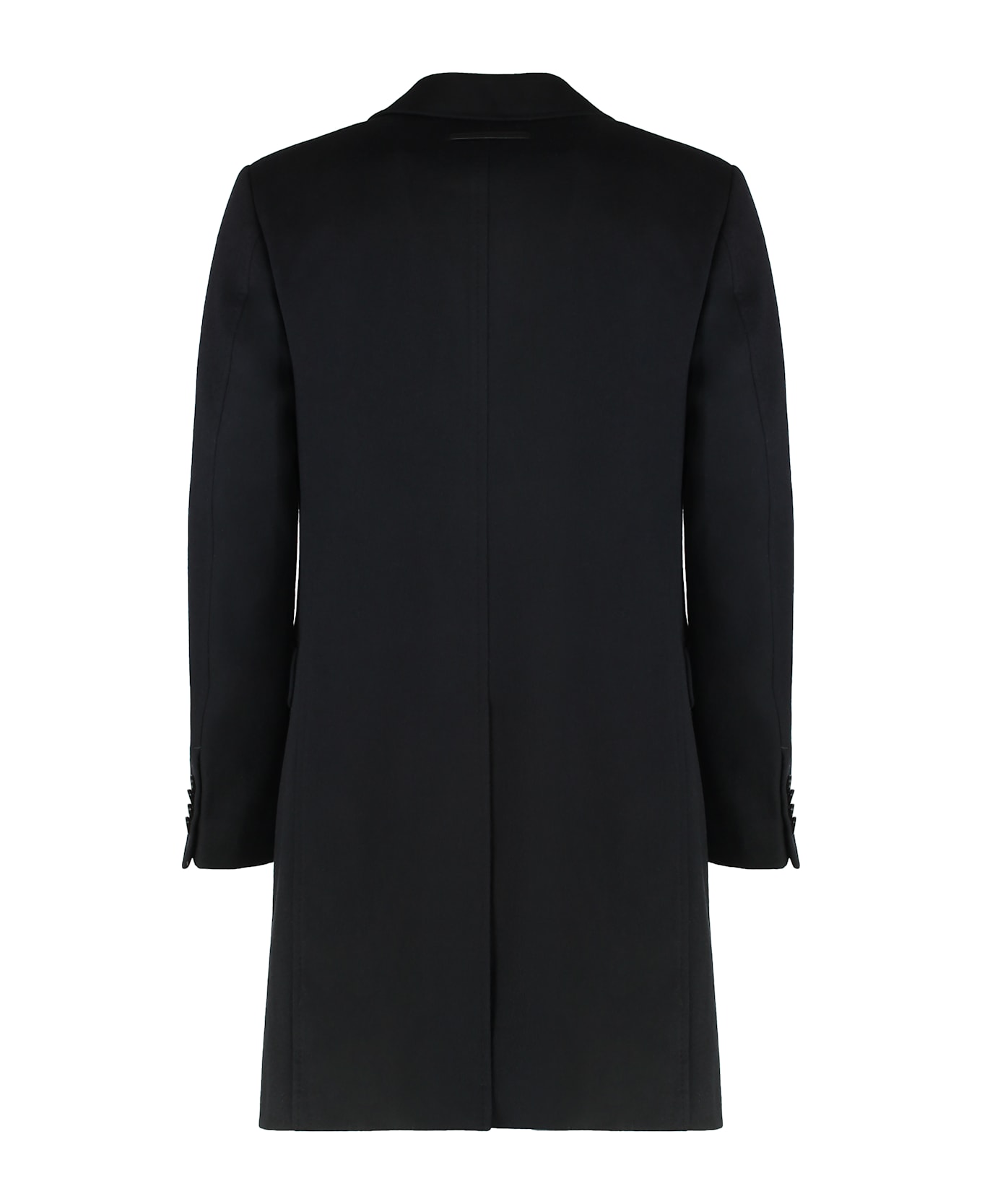 Zegna Coat In Wool Blend - black