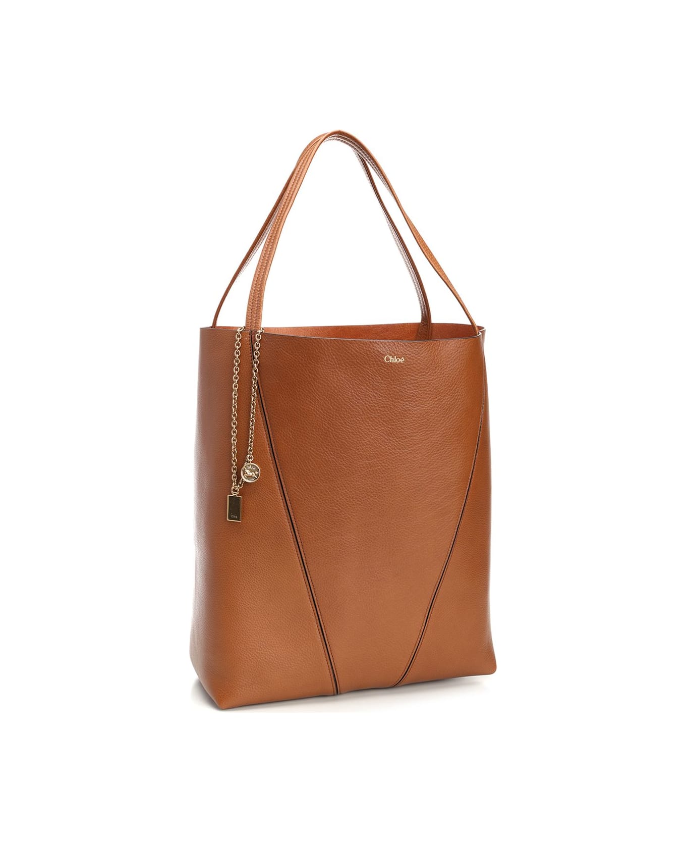 Chloé Large 
spin
 Tote Bag - CLAYBROWN