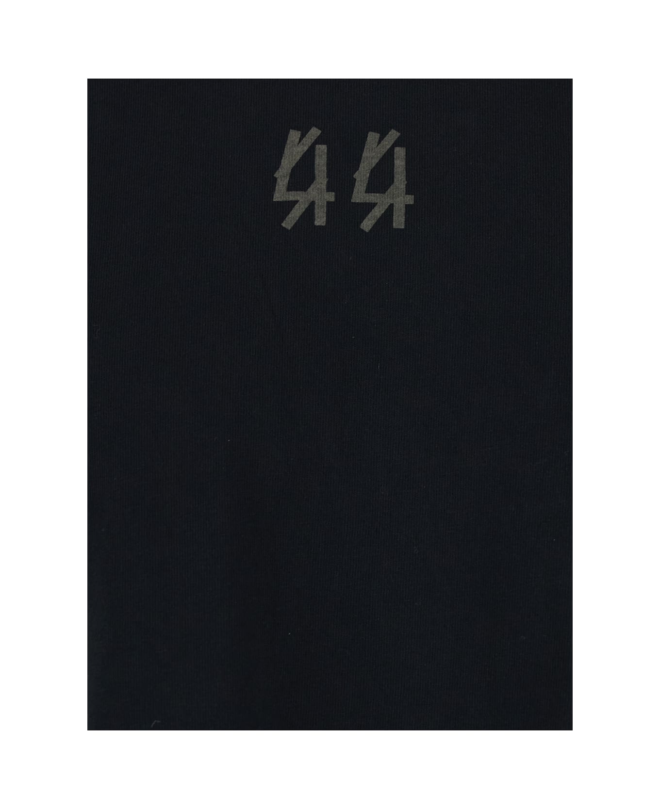 44 Label Group Black Sleeveless Crewneck Top With Logo Detail On The Front And Maxi Logo Print On The Rear In Cotton Man - Black