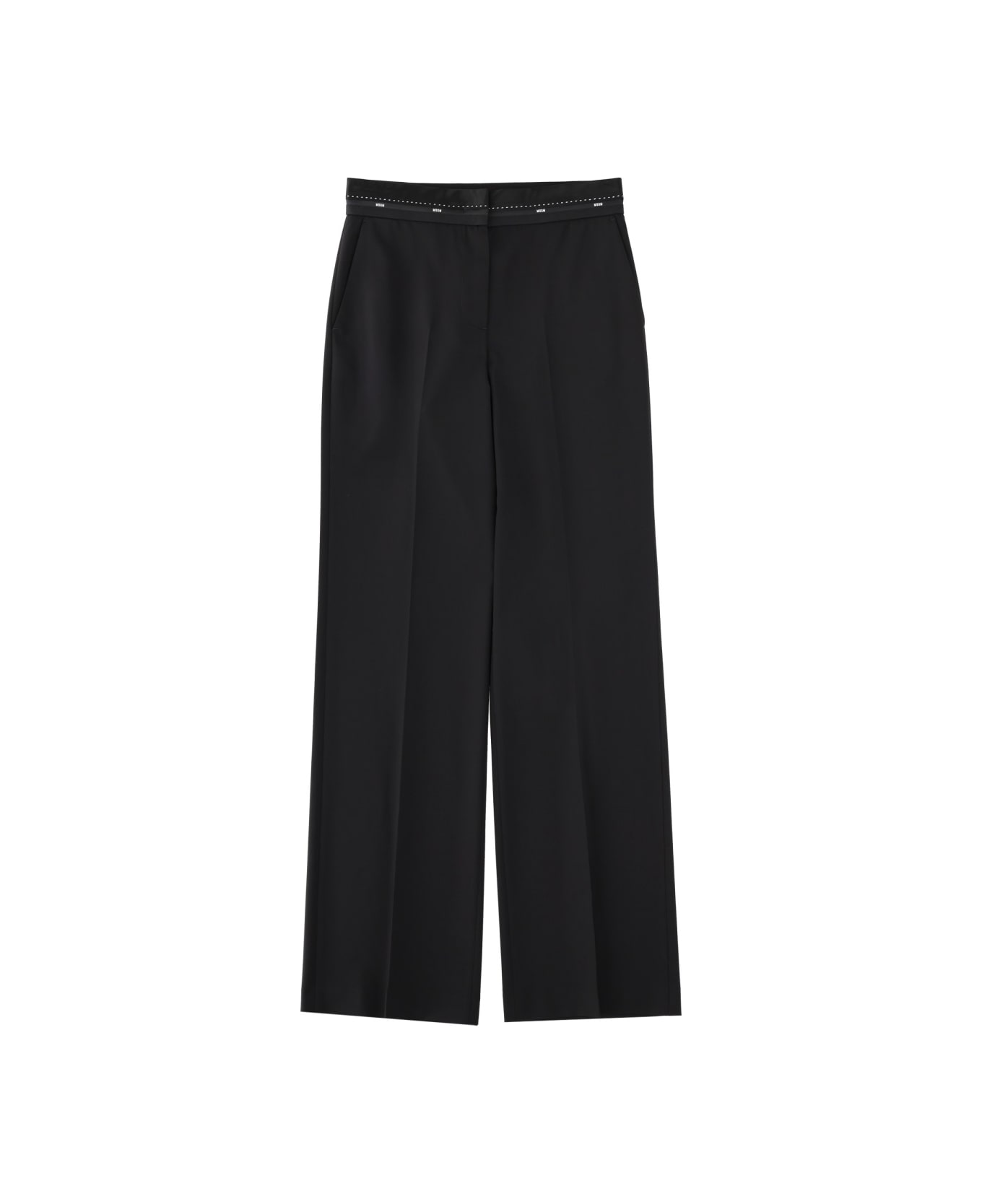 MSGM Cool Wool Pants - BLACK