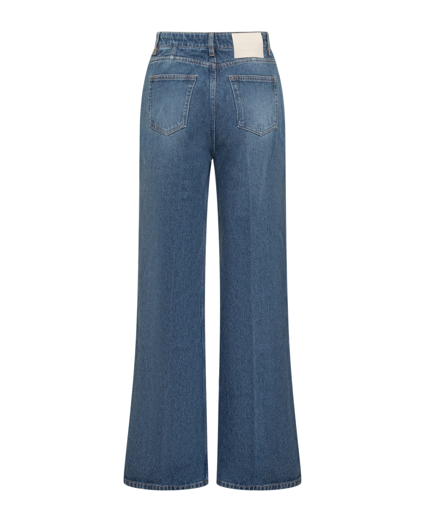 Ami Alexandre Mattiussi Flare Cotton Denim Jeans - USED BLUE