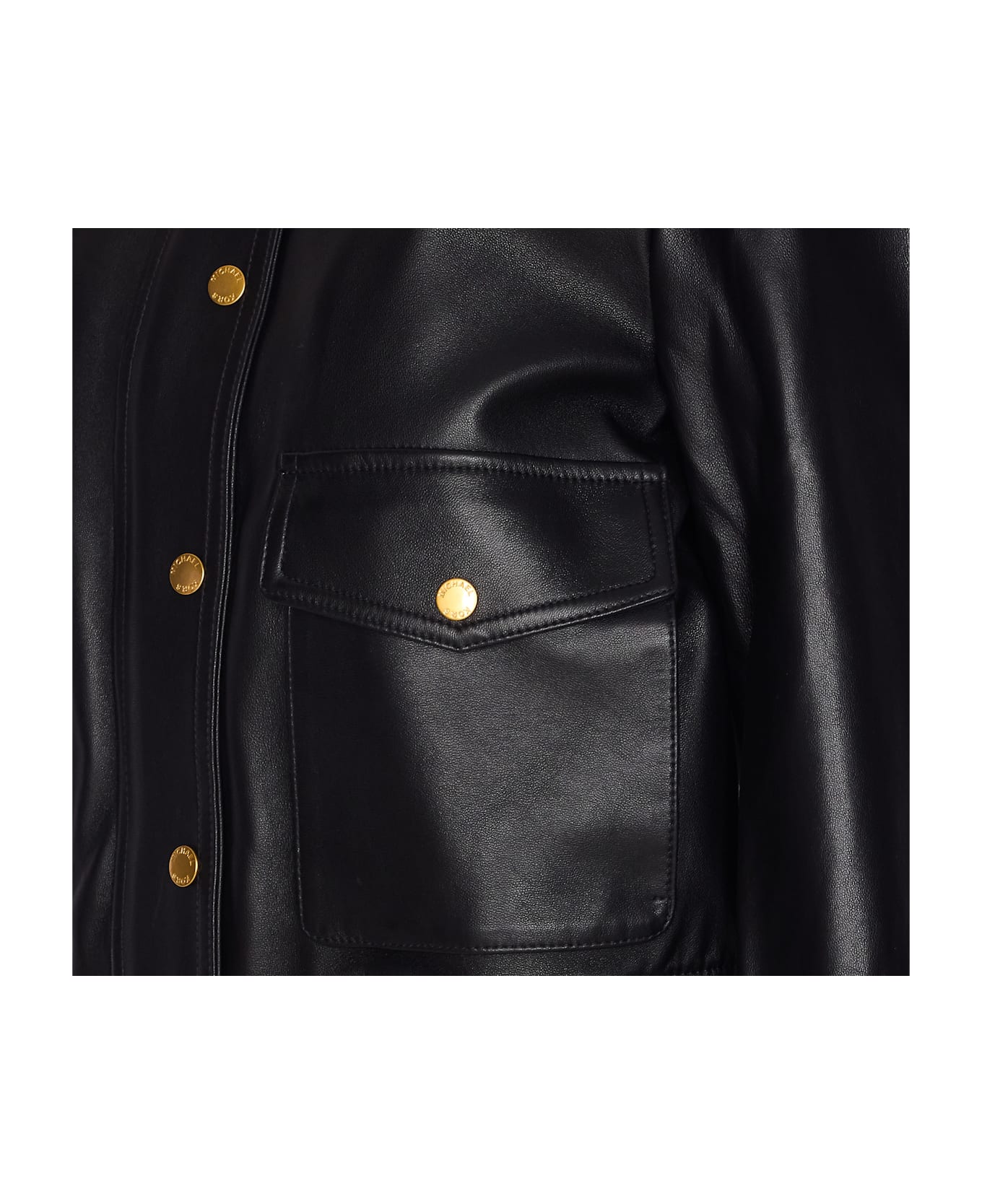 MICHAEL Michael Kors Black Leather Jacket - Black