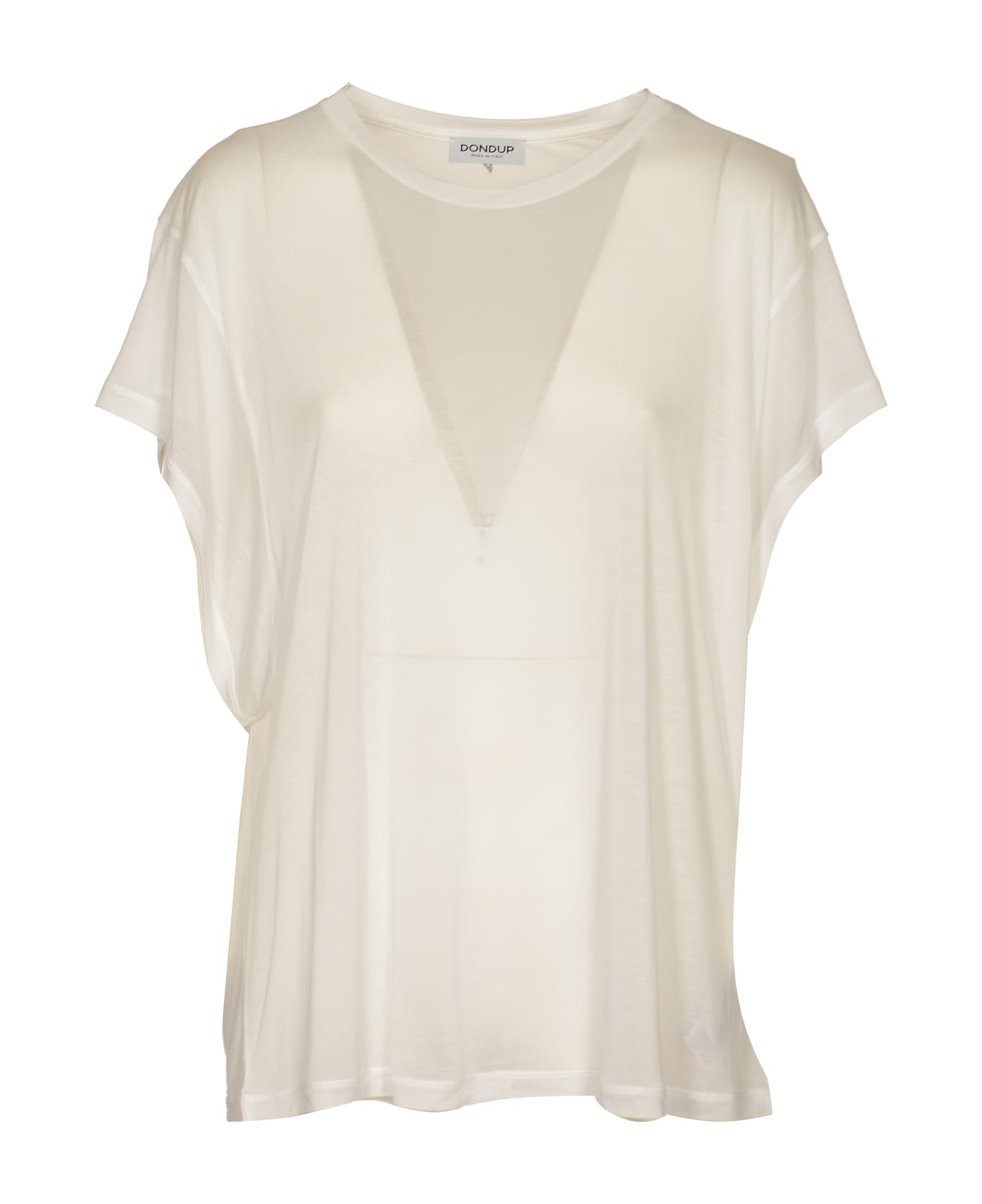 Dondup See Through Plain T-shirt T-Shirt - BIANCO Tシャツ
