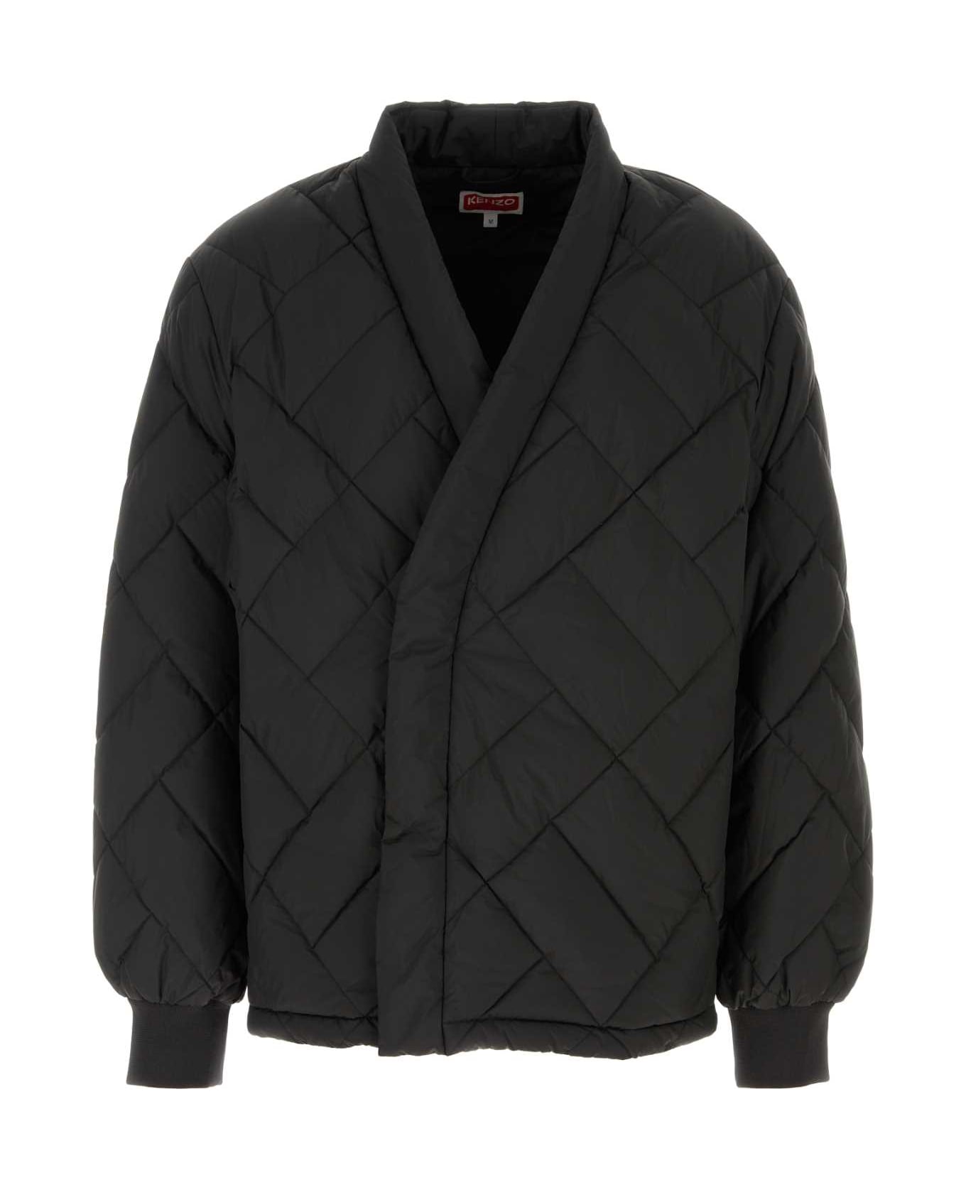 Kenzo Black Polyester Down Jacket - NOIR