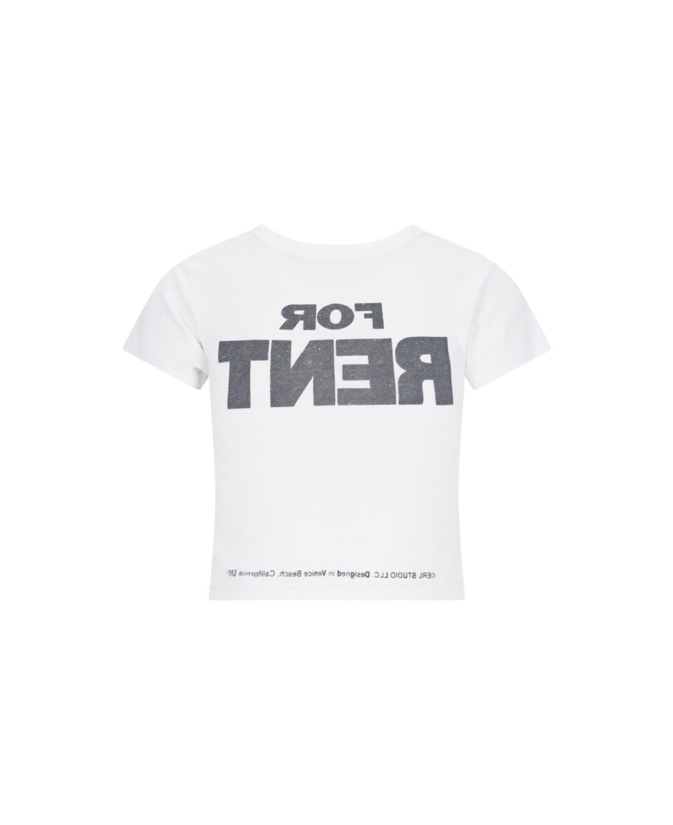 ERL Printed Cropped T-shirt - White