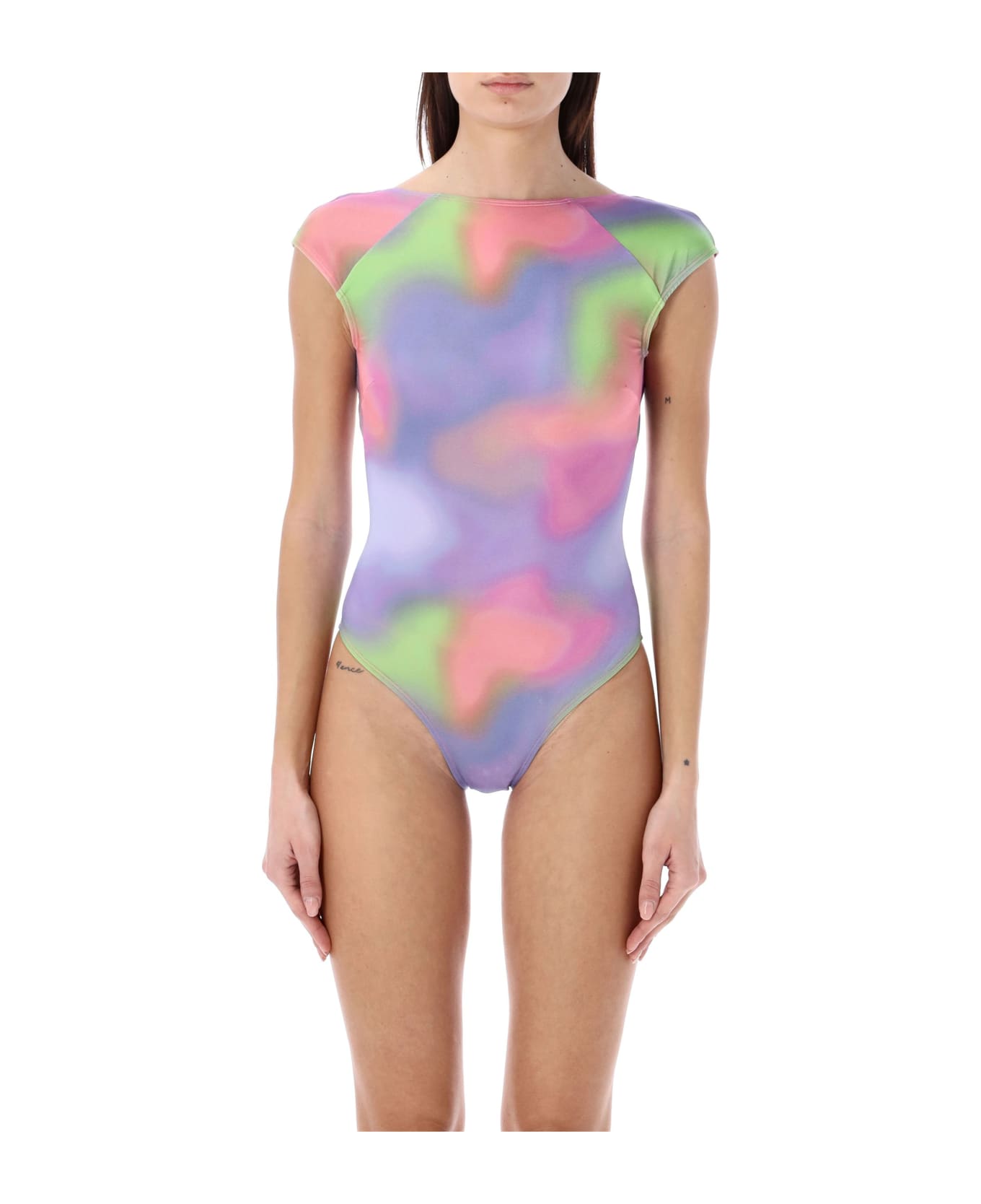 Emporio Armani Body Swimsuit - BLURRED PRINT 水着