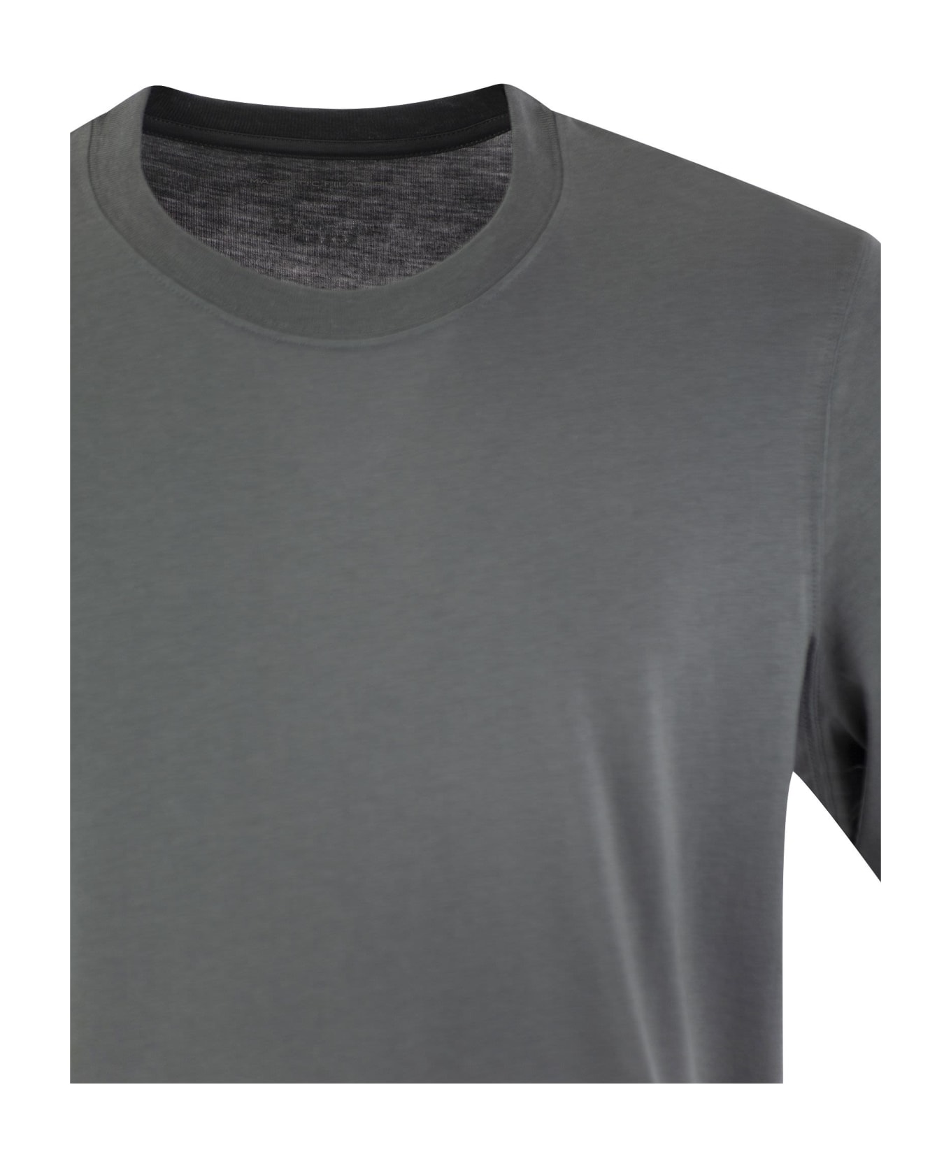 Majestic Filatures Short-sleeved T-shirt In Lyocell And Cotton - Grey シャツ